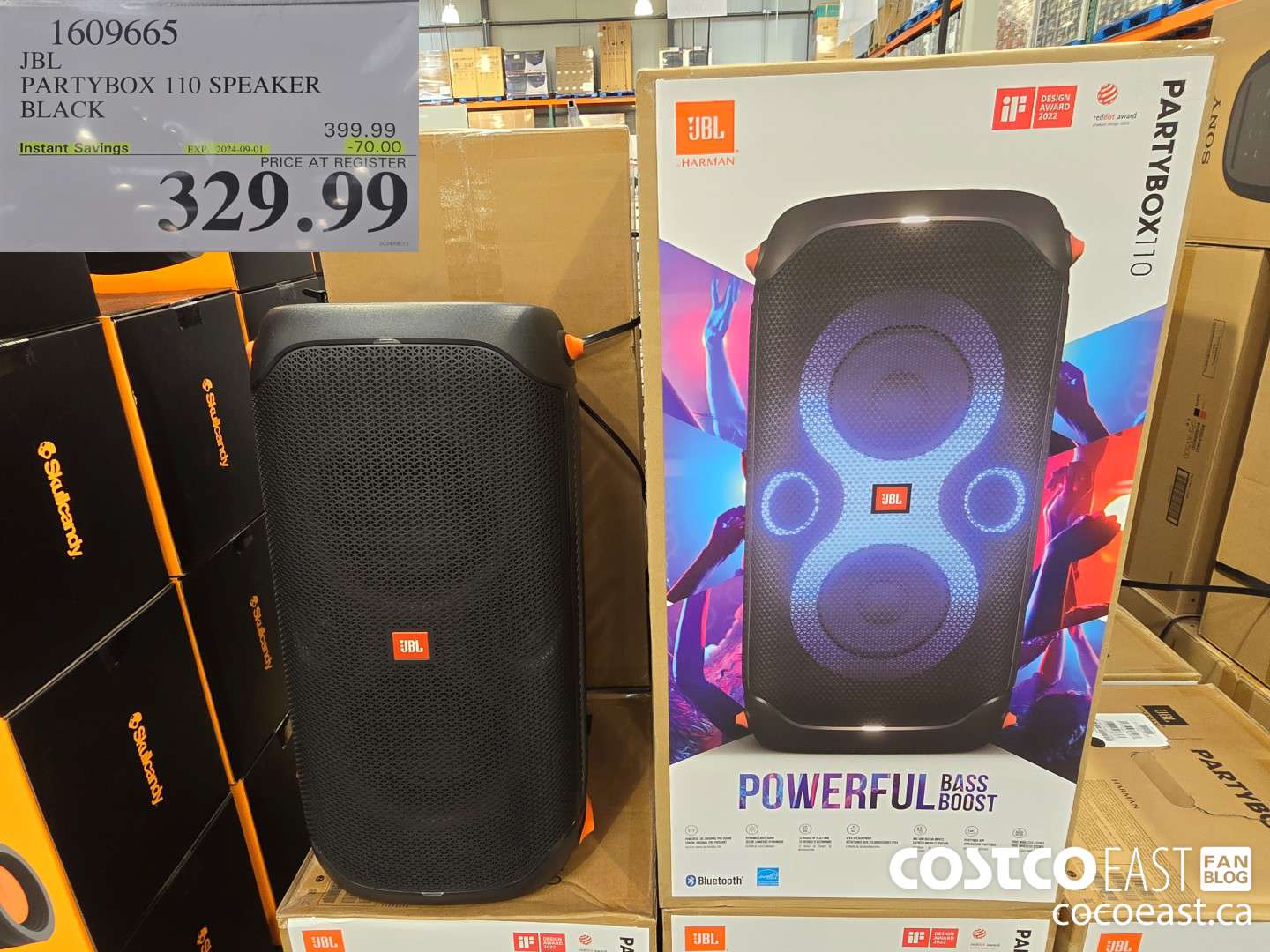 1609665 JBL PARTYBOX 110 SPEAKER BLACK ($70.00 INSTANT SAVINGS EXPIRES ON 2024-09-01) $329.99