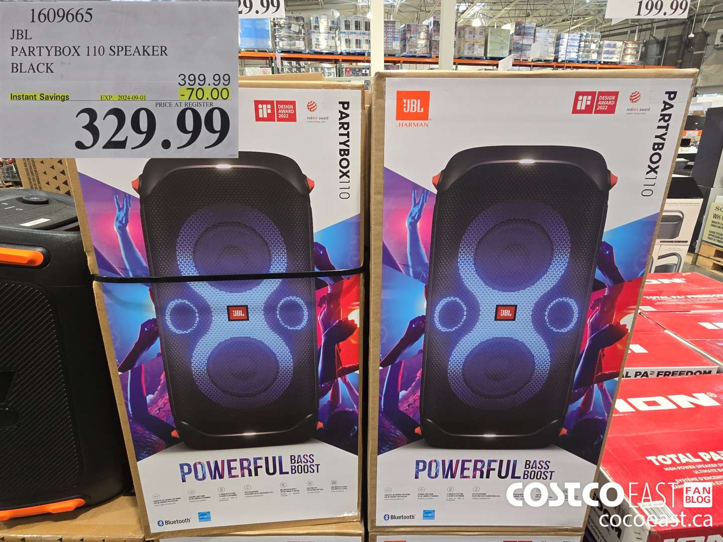 1609665 JBL PARTYBOX 110 SPEAKER BLACK ($70.00 INSTANT SAVINGS EXPIRES ON 2024-09-01) $329.99