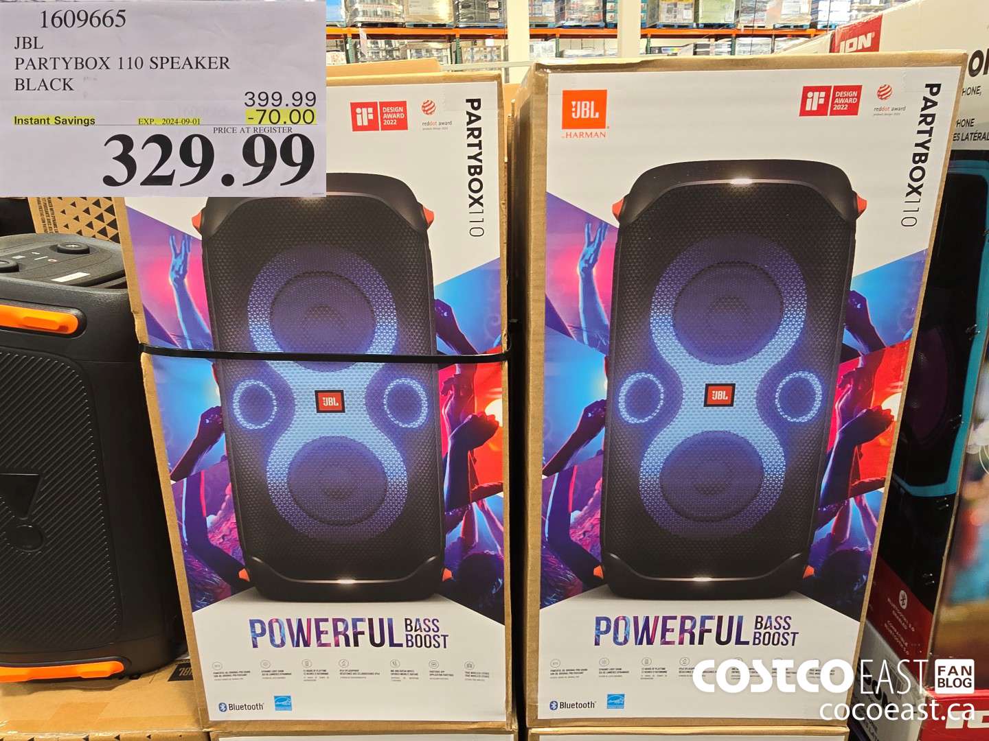 1609665 JBL PARTYBOX 110 SPEAKER BLACK ($70.00 INSTANT SAVINGS EXPIRES ON 2024-09-01) $329.99