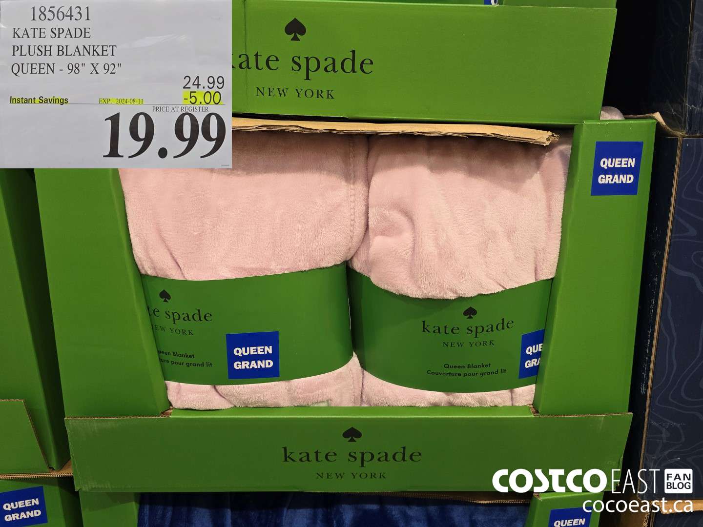 1856431 KATE SPADE PLUSH BLANKET QUEEN - 98
