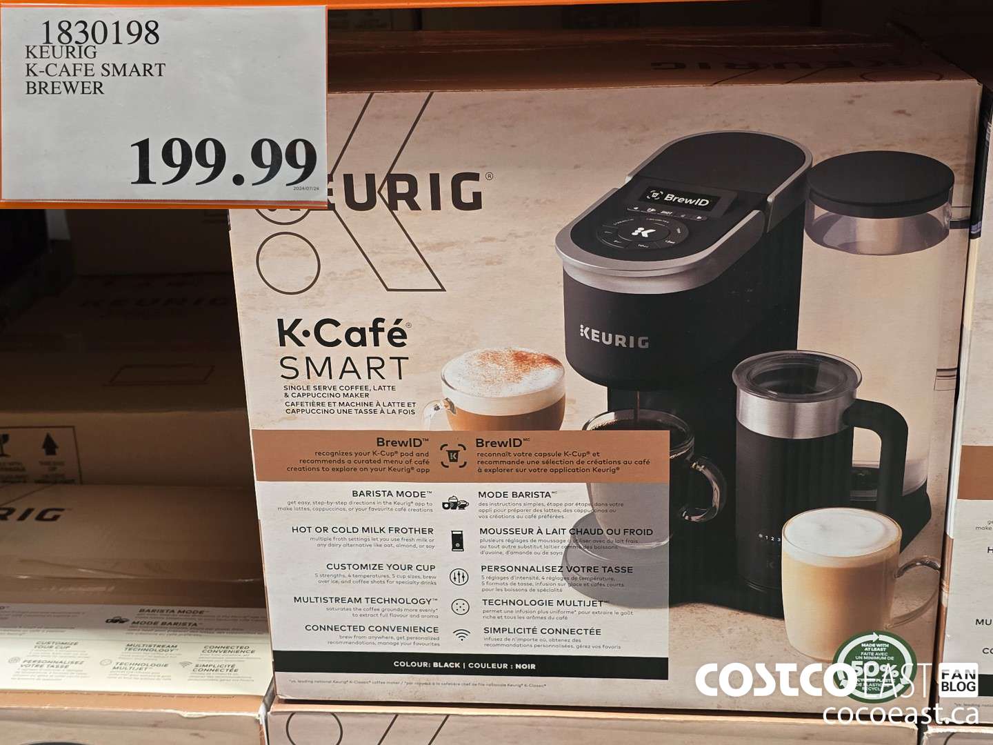 1830198 KEURIG K-CAFE SMART BREWER $199.99