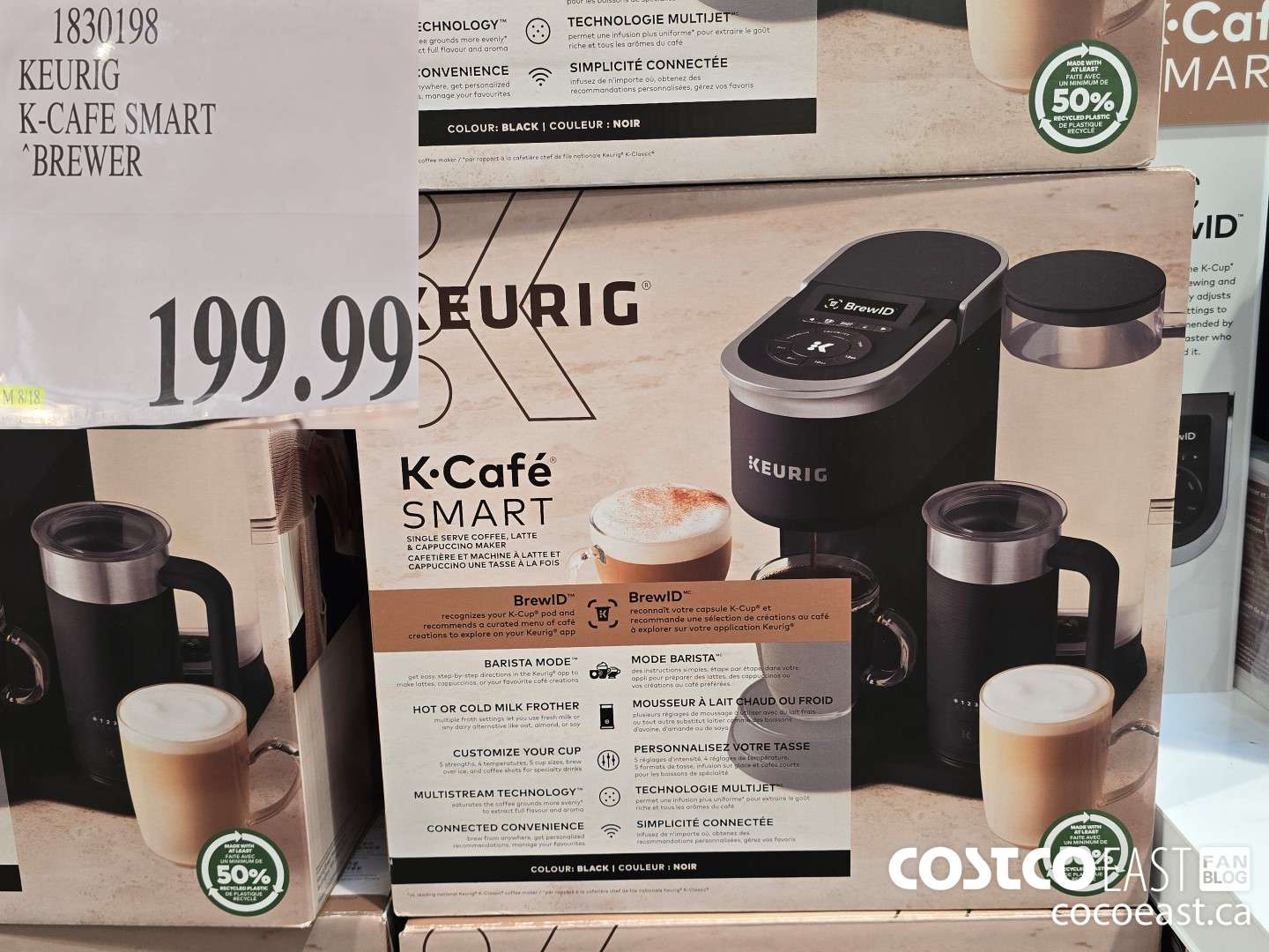 1830198 KEURIG K-CAFE SMART BREWER $199.99
