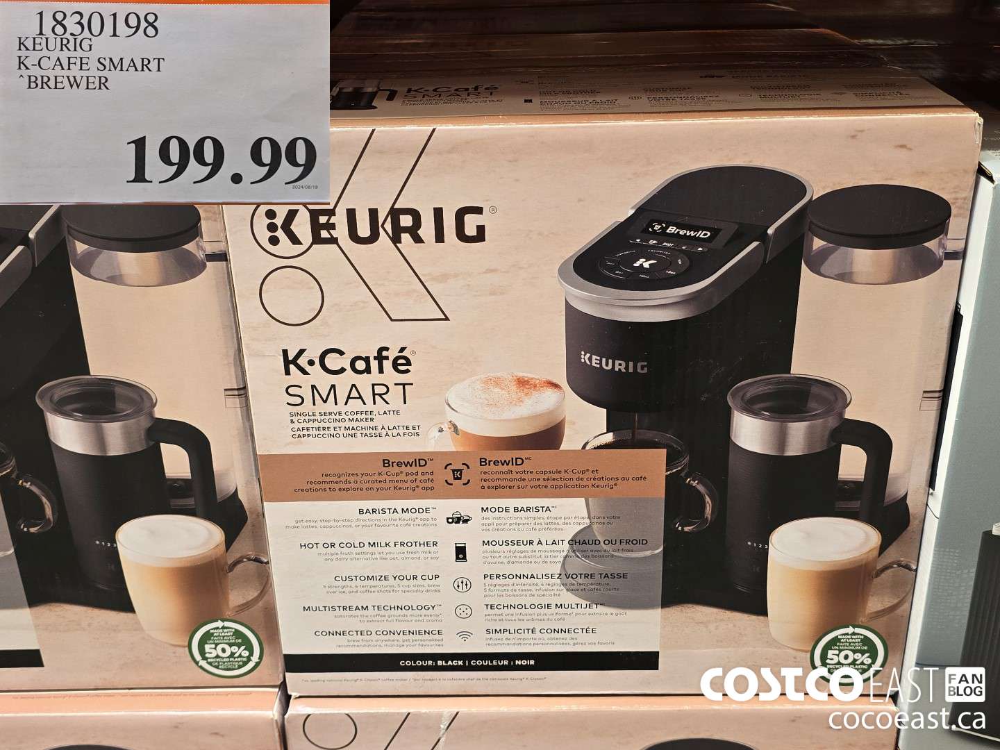 1830198 KEURIG K-CAFE SMART BREWER $199.99