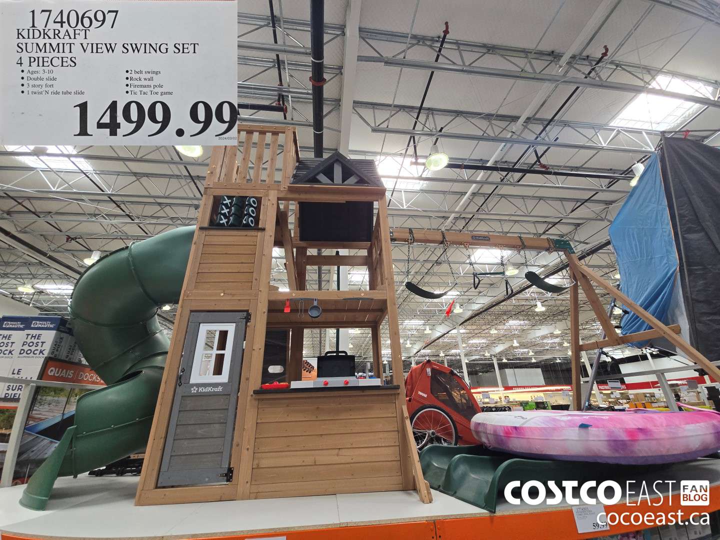 1740697 KIDKRAFT SUMMIT VIEW SWING SET 4 PIECES $1499.99