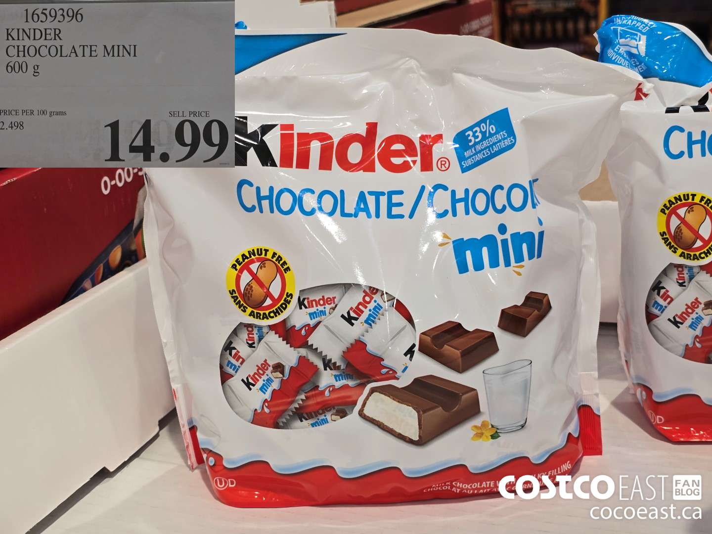 1659396 KINDER CHOCOLATE MINI 600 G $14.99