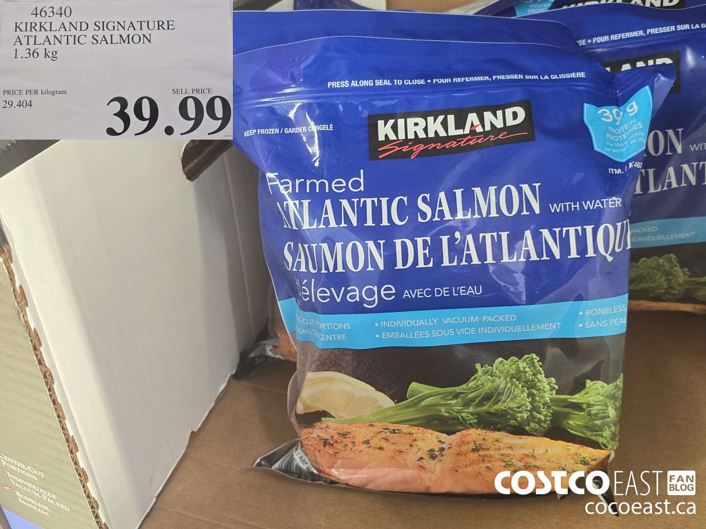 46340 KIRKLAND SIGNATURE ATLANTIC SALMON 1.36 kg $39.99