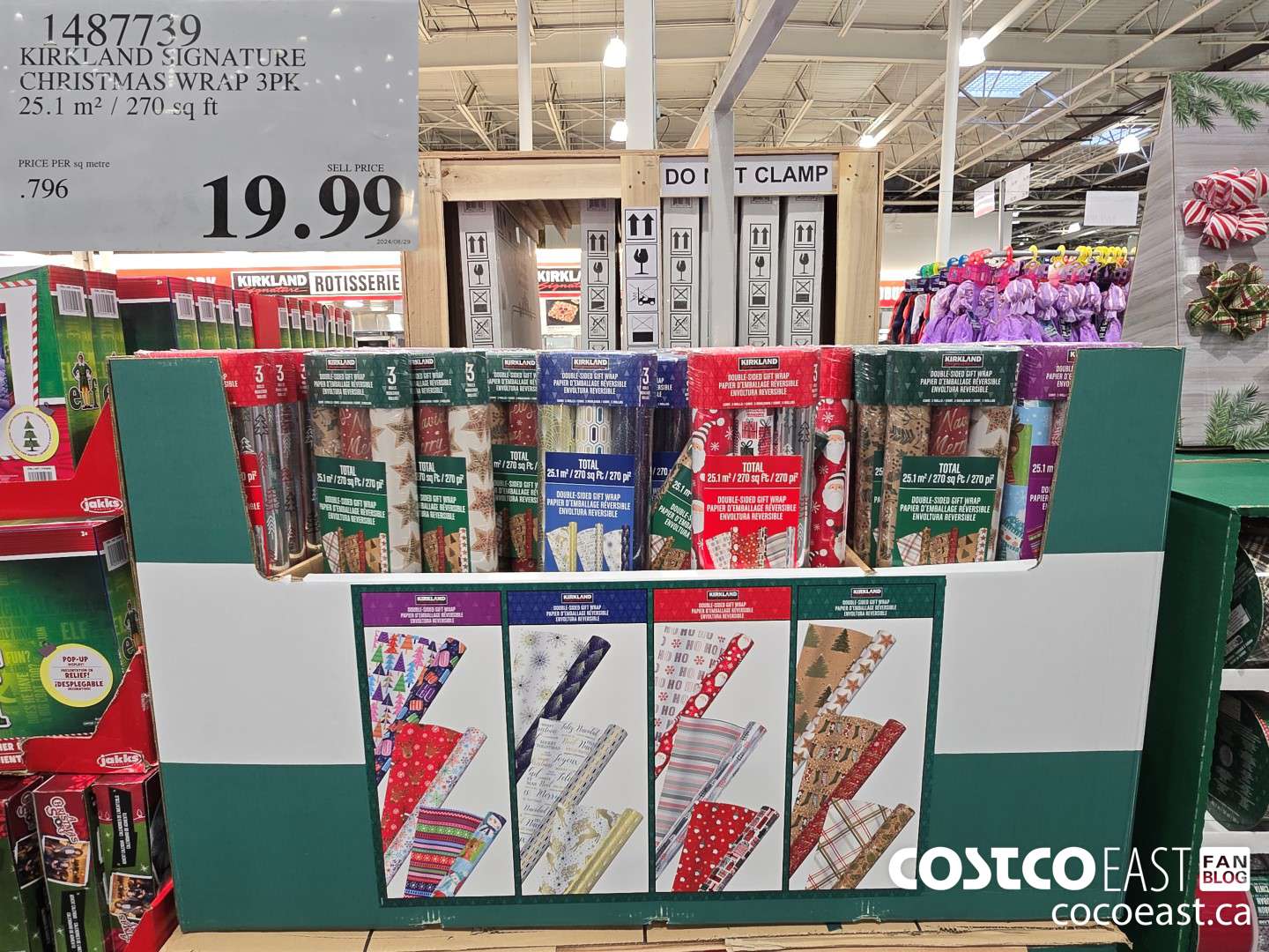 1487739 KIRKLAND SIGNATURE CHRISTMAS WRAP 3PK 25.1 m2 / 270 sq ft $19.99