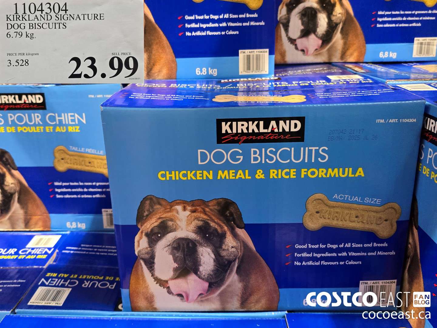 1104304 KIRKLAND SIGNATURE DOG BISCUITS 6.79 KG $23.99