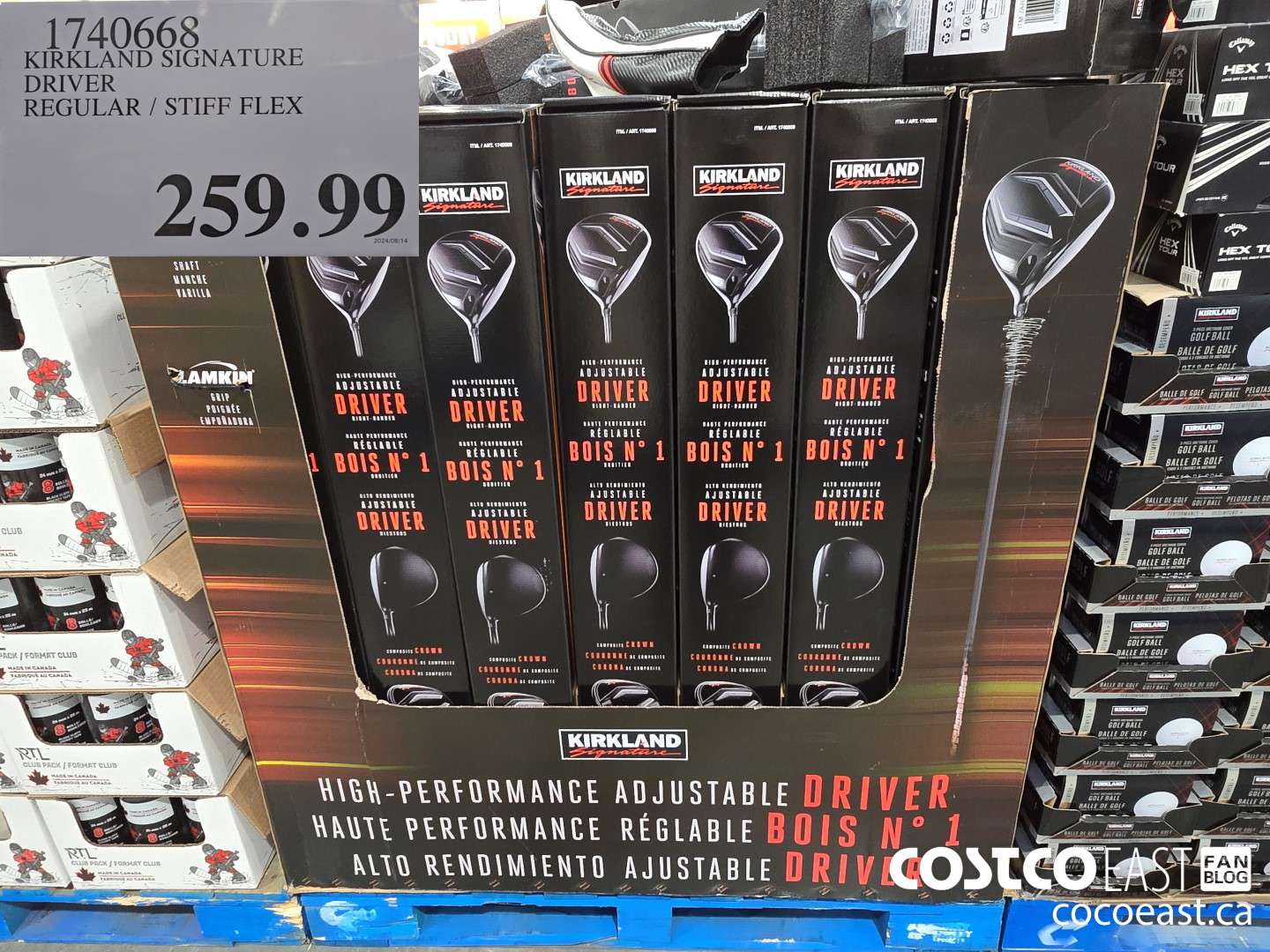 1740668 KIRKLAND SIGNATURE DRIVER REGULAR / STIFF FLEX $259.99