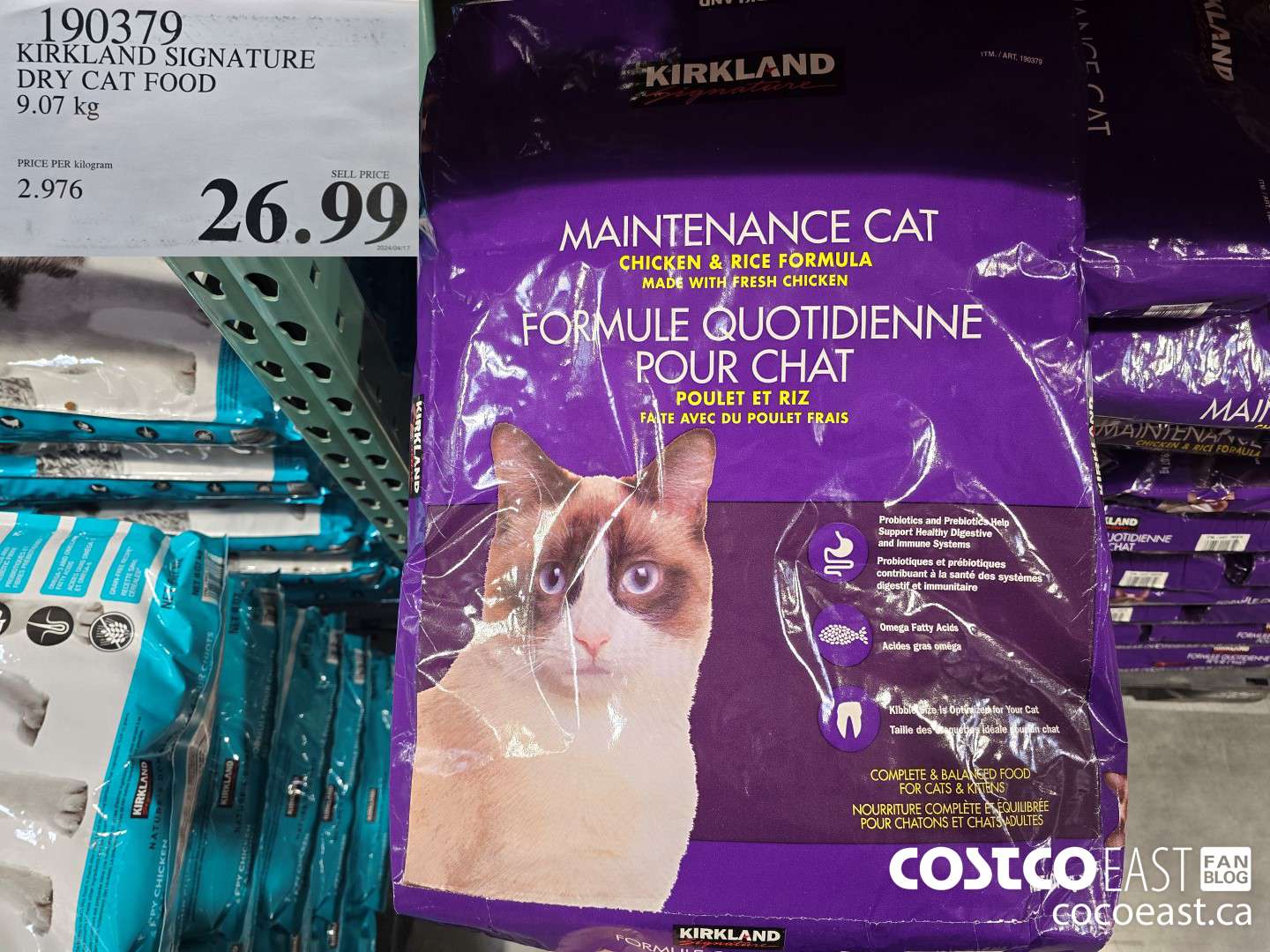 190379 KIRKLAND SIGNATURE DRY CAT FOOD 9.07 kg $26.99