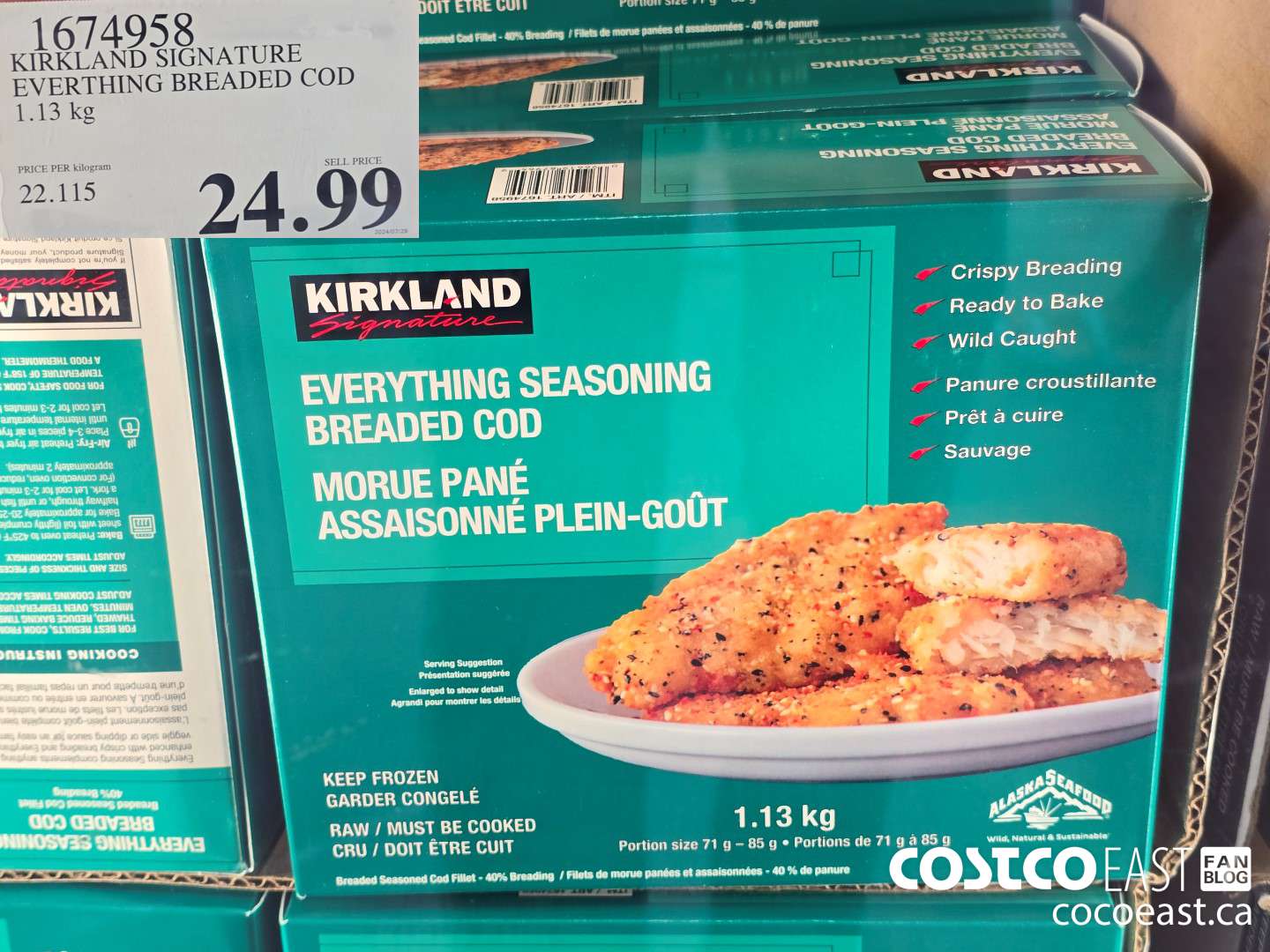 1674958 KIRKLAND SIGNATURE EVERYTHING BREADED COD 1.13 KG $24.99