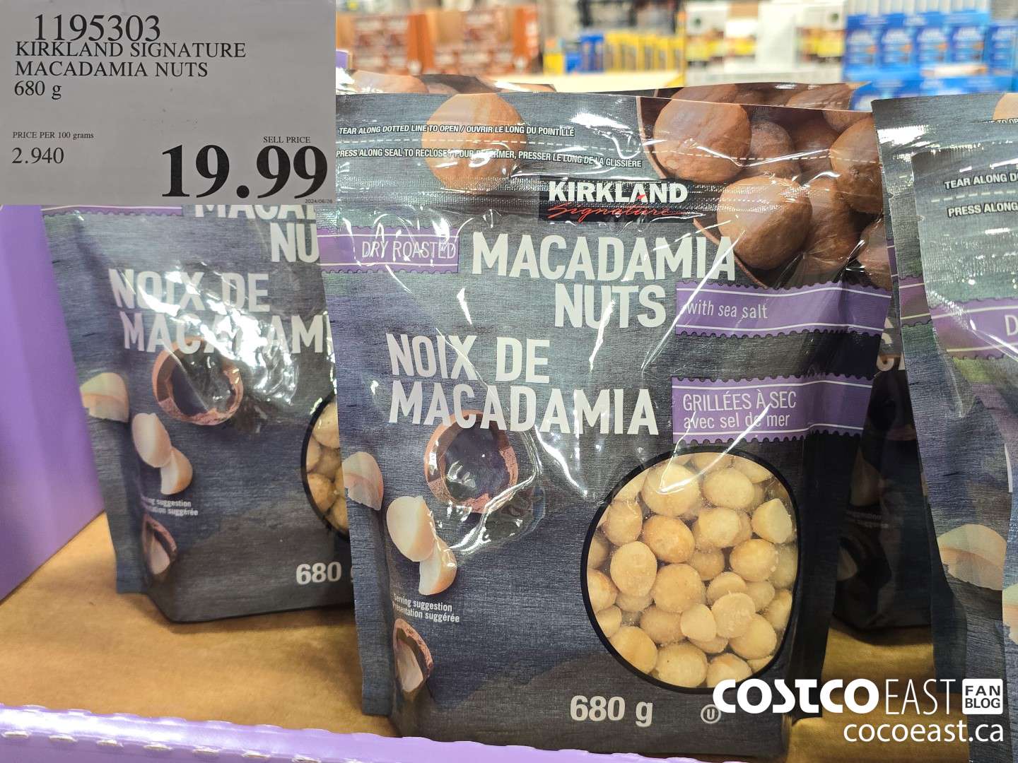 1195303 KIRKLAND SIGNATURE MACADAMIA NUTS 680 G $19.99