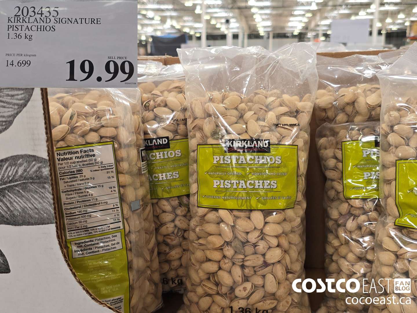 203435 KIRKLAND SIGNATURE PISTACHIOS 1.36 kg $19.99
