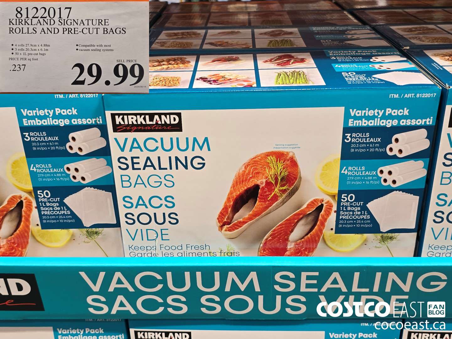 8122017 KIRKLAND SIGNATURE ROLLS AND PRE-CUT BAGS $29.99