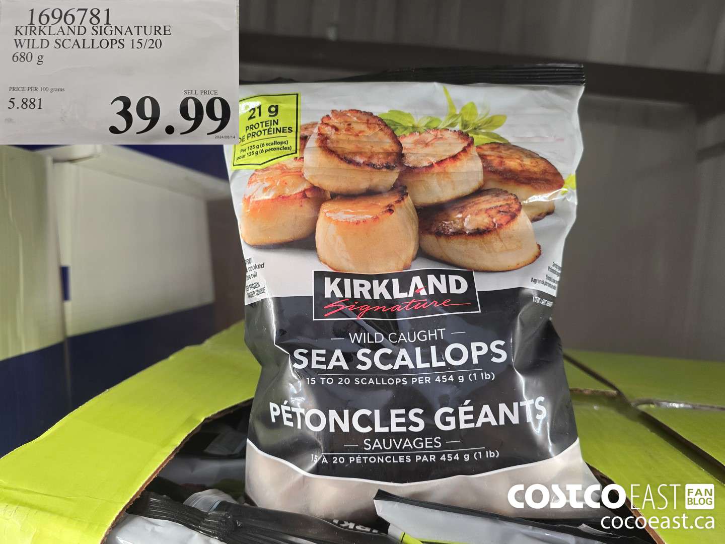 1696781 KIRKLAND SIGNATURE WILD SCALLOPS 15/20 680 g $39.99