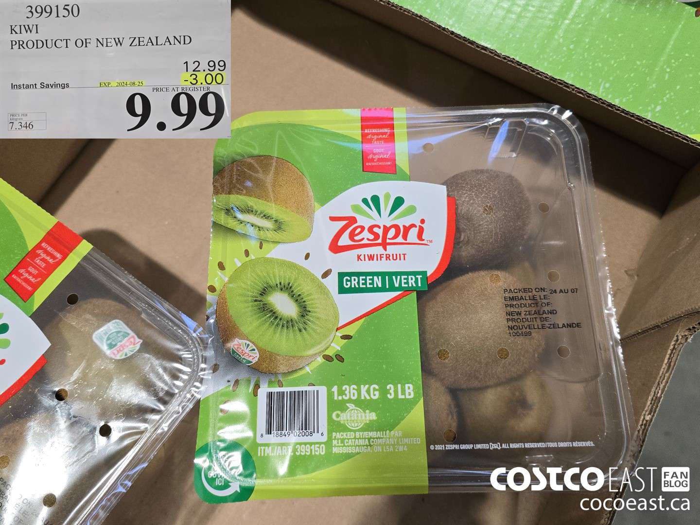 399150 KIWI PRODUCT OF NEW ZEALAND ($3.00 INSTANT SAVINGS EXPIRES ON 2024-08-25) $9.99