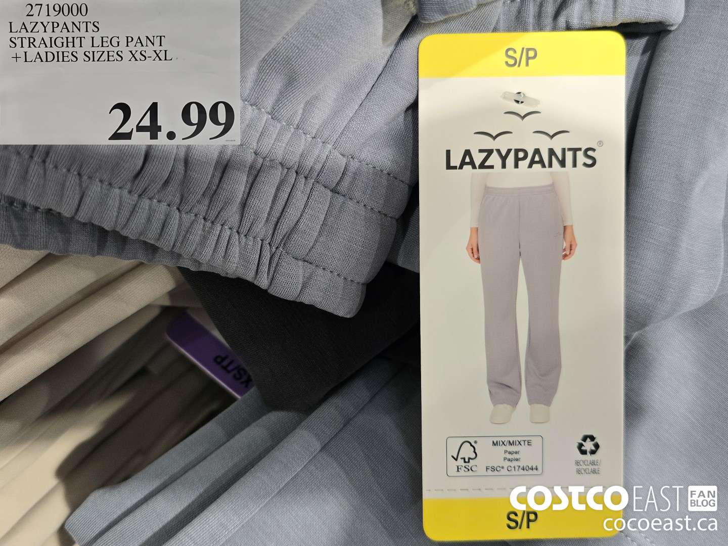2719000 LAZYPANTS STRAIGHT LEG PANT +LADIES SIZES XS-XL. $24.99