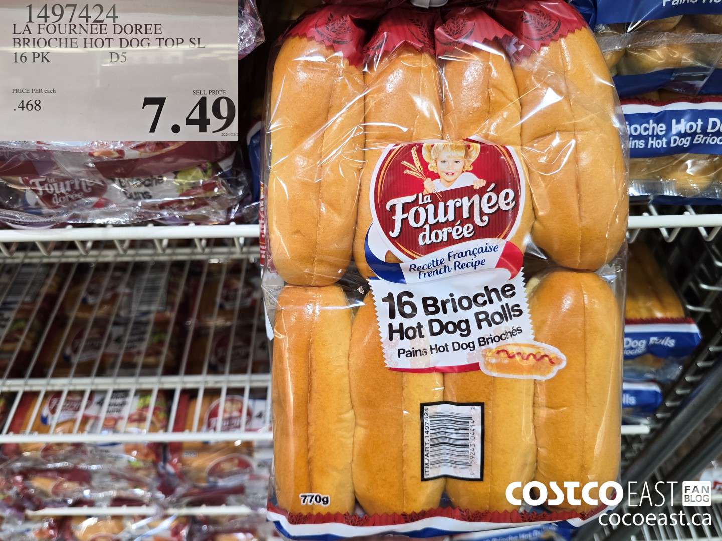 1497424 LA FOURNEE DOREE BRIOCHE HOT DOG TOP SL 16 PK $7.49