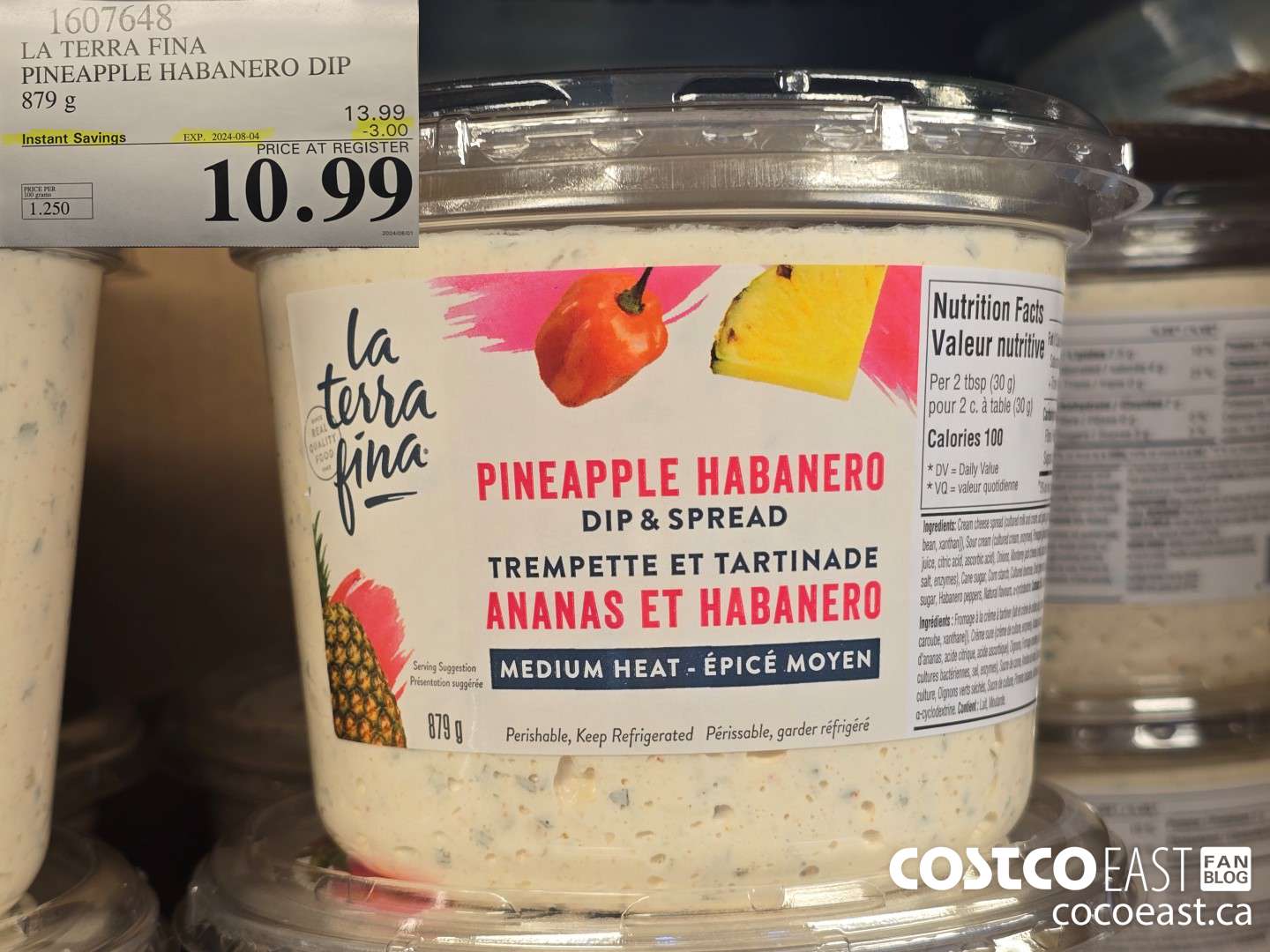 1607648 LA TERRA FINA PINEAPPLE HABANERO DIP 879 G 20024-08-04 ($3.00 INSTANT SAVINGS) $10.99