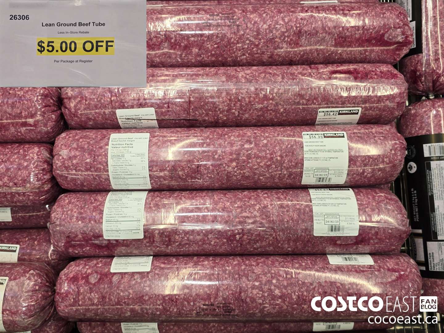 26306 LEAN GROUND BEEF TUBE ($5.00 INSTANT SAVINGS)