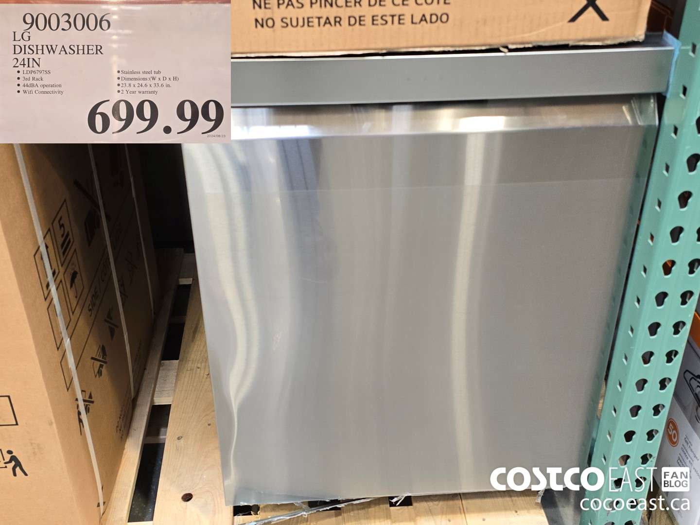 9003006 LG 24IN DISHWASHER $699.99