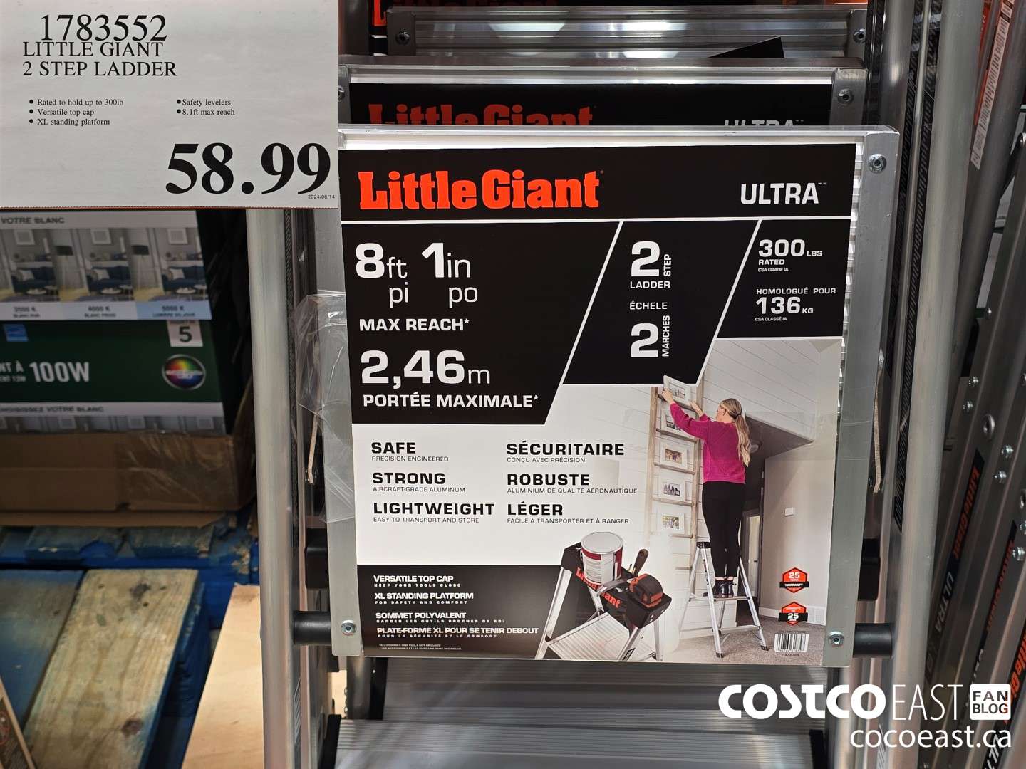 1783552 LITTLE GIANT 2 STEP LADDER $58.99