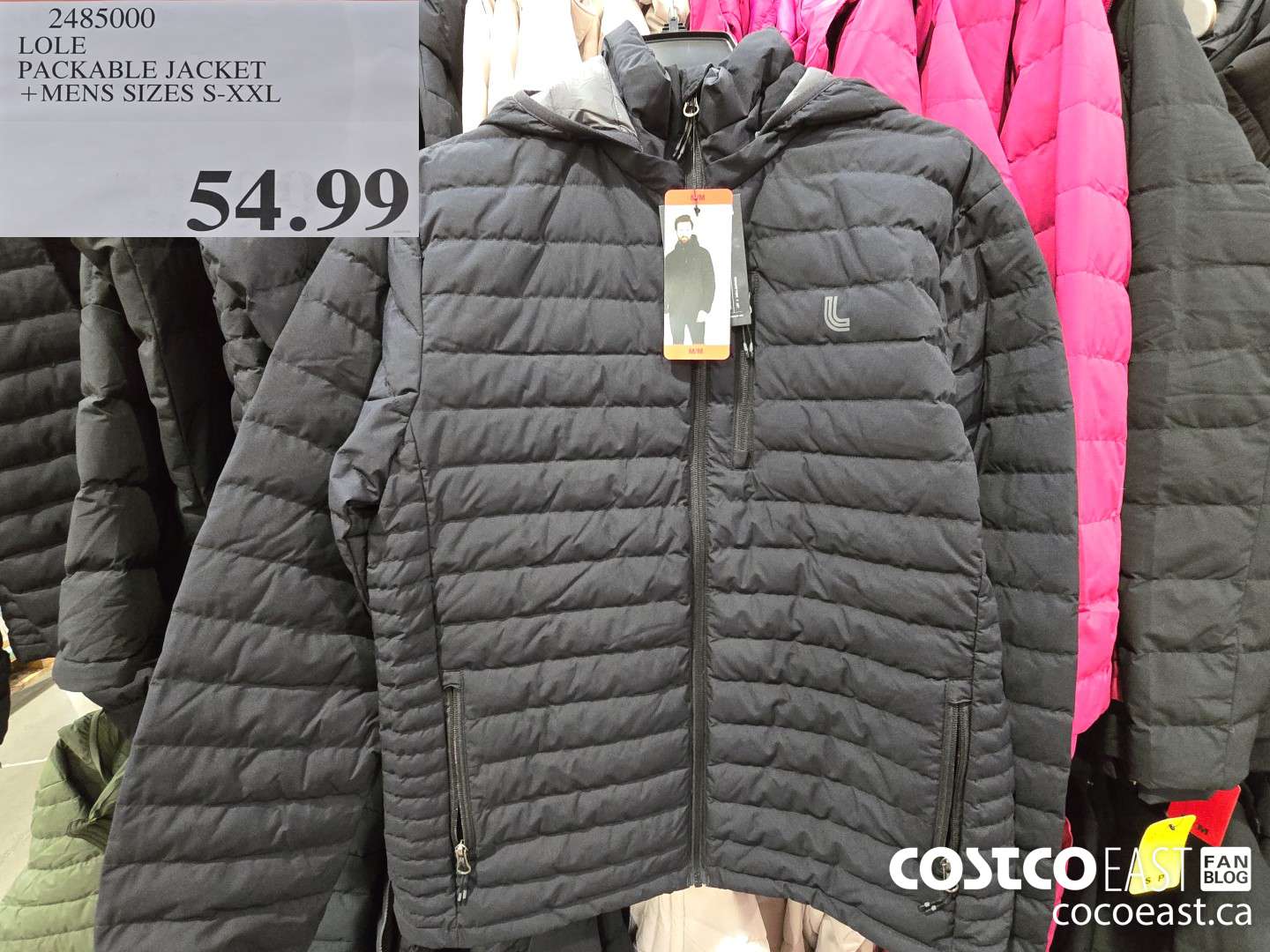 2485000 LOLE PACKABLE JACKET +MENS SIZES S-XXL $54.99
