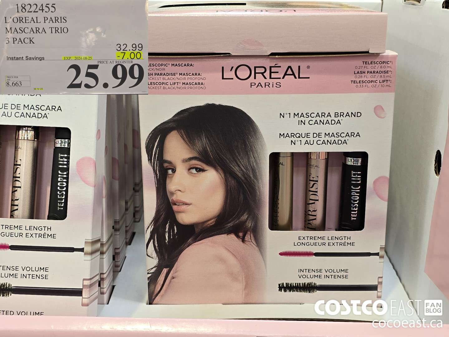 1822455 L'OREAL PARIS MASCARA TRIO 3 PACK ($7.00 INSTANT SAVINGS EXPIRES ON 2024-08-25) $25.99