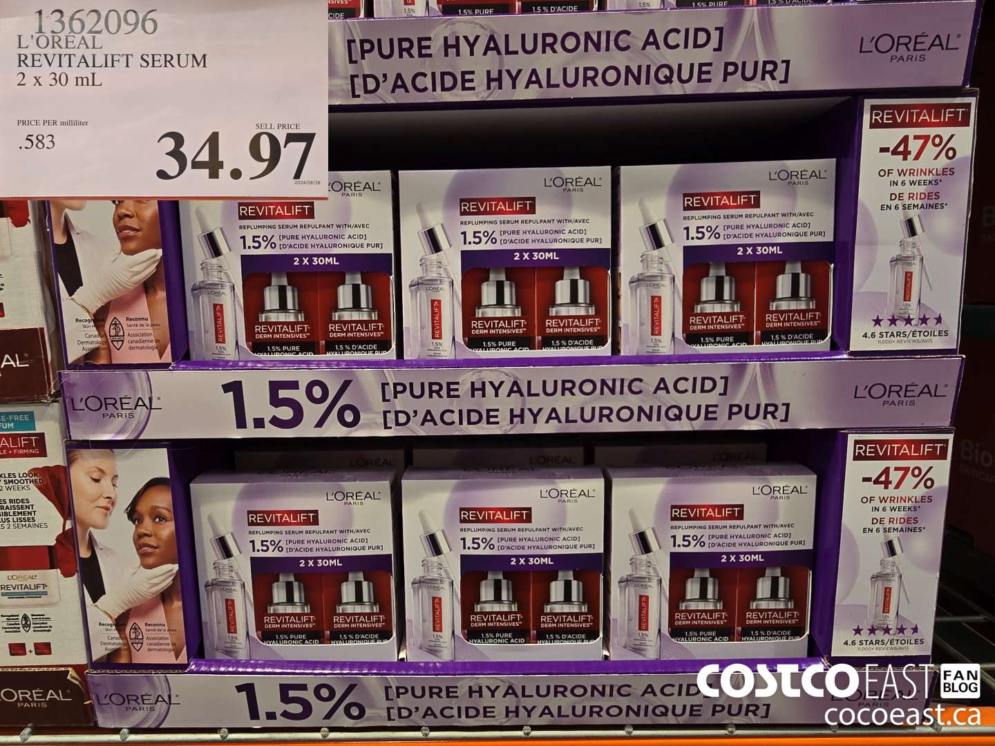 1362096 L'OREAL REVITALIFT SERUM 2 x 30 mL $34.97