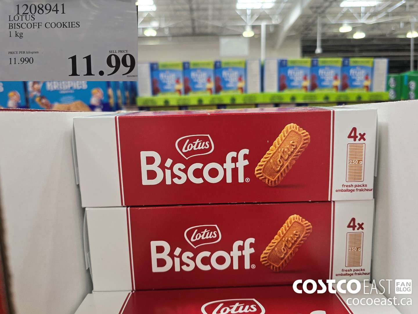1208941 LOTUS BISCOFF COOKIES 1KG $11.99