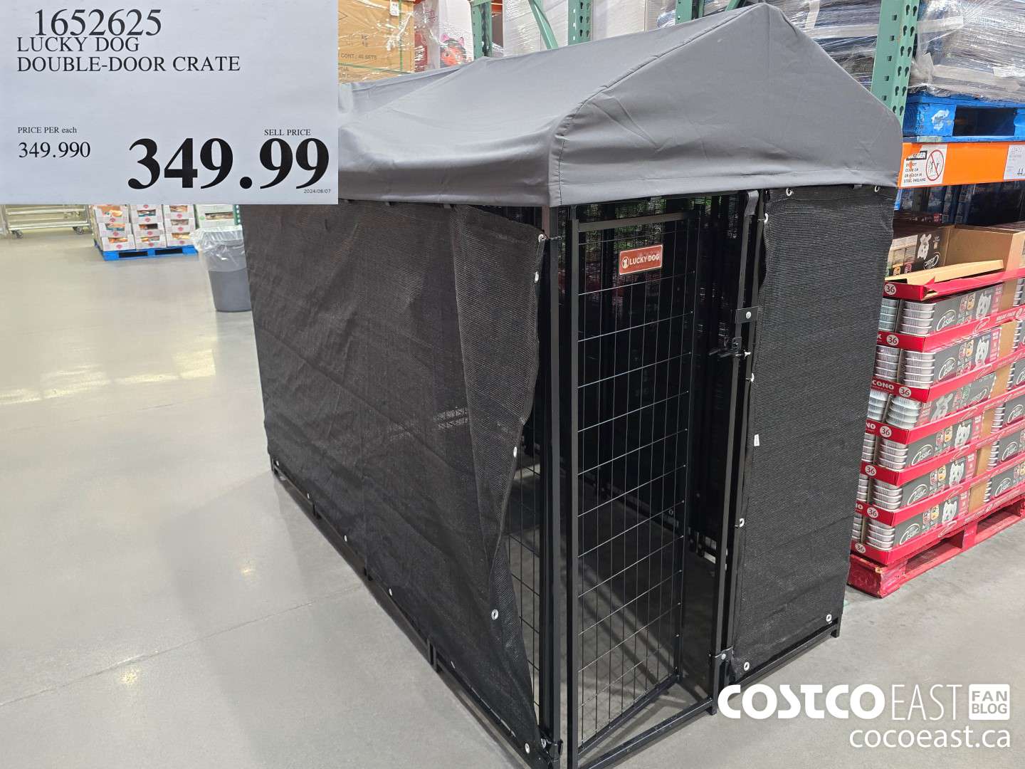 1652625 LUCKY DOG DOUBLE-DOOR CRATE $349.99