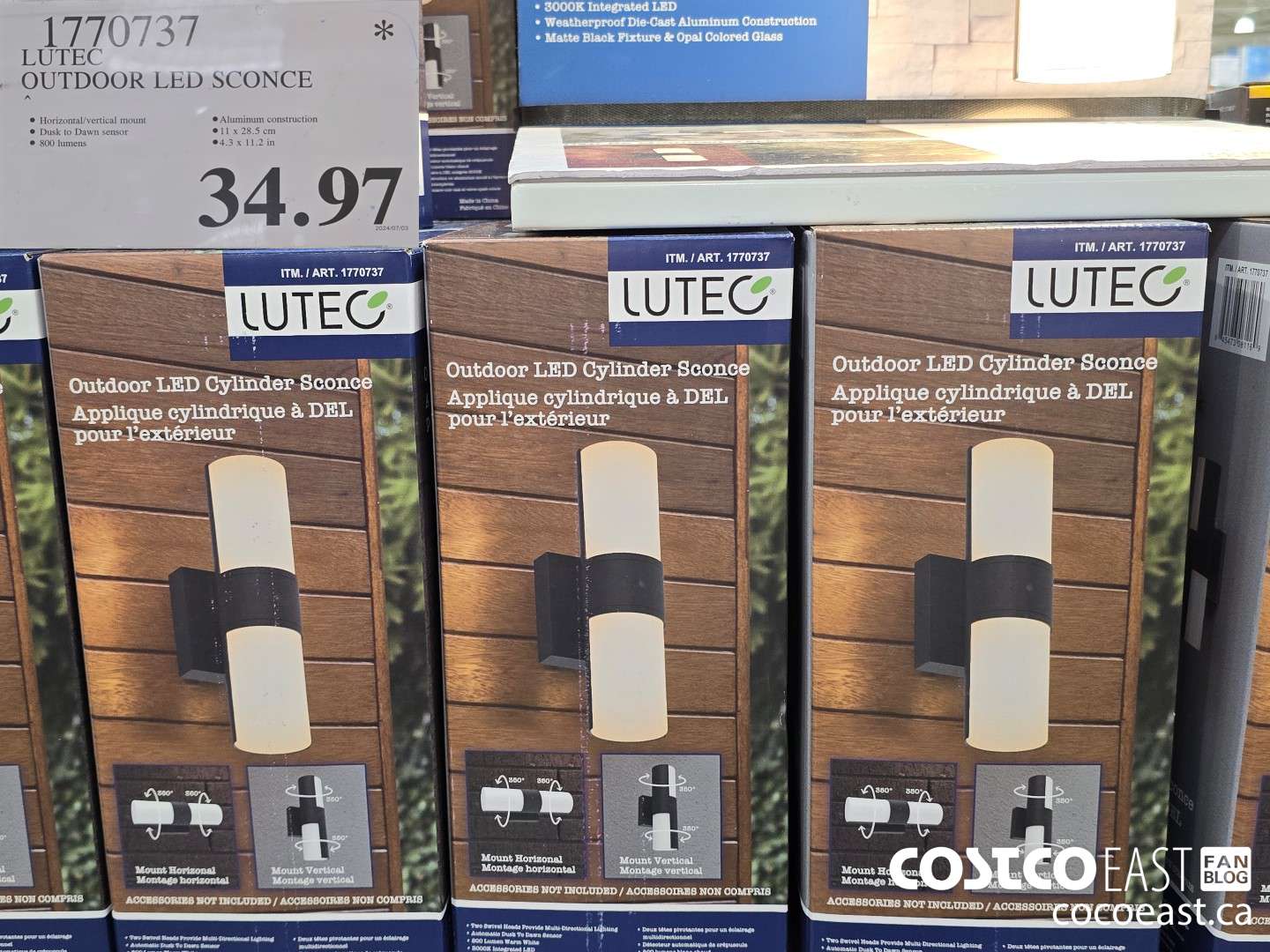 1770737 LUTEC OUTDOOR LED SCONCE $34.97