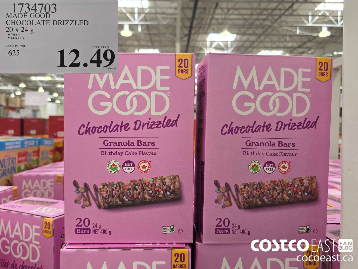 1734703 MADE GOOD CHOCOLATE DRIZZLED 20 x 24 g $12.49