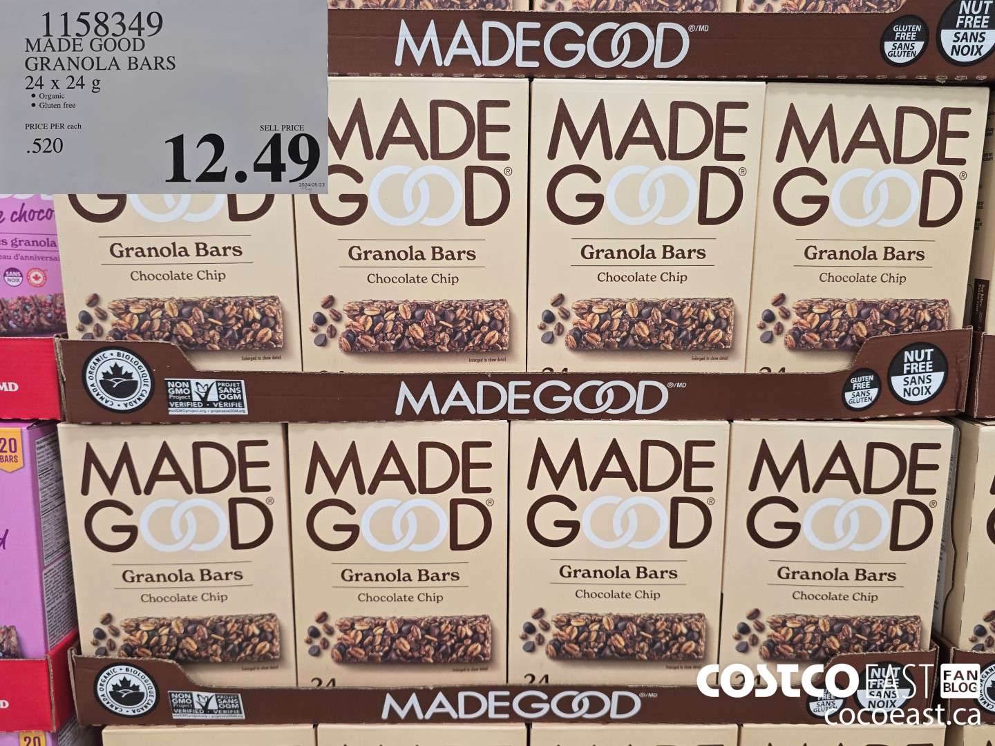 1158349 MADE GOOD GRANOLA BARS 24 X 24G $12.49