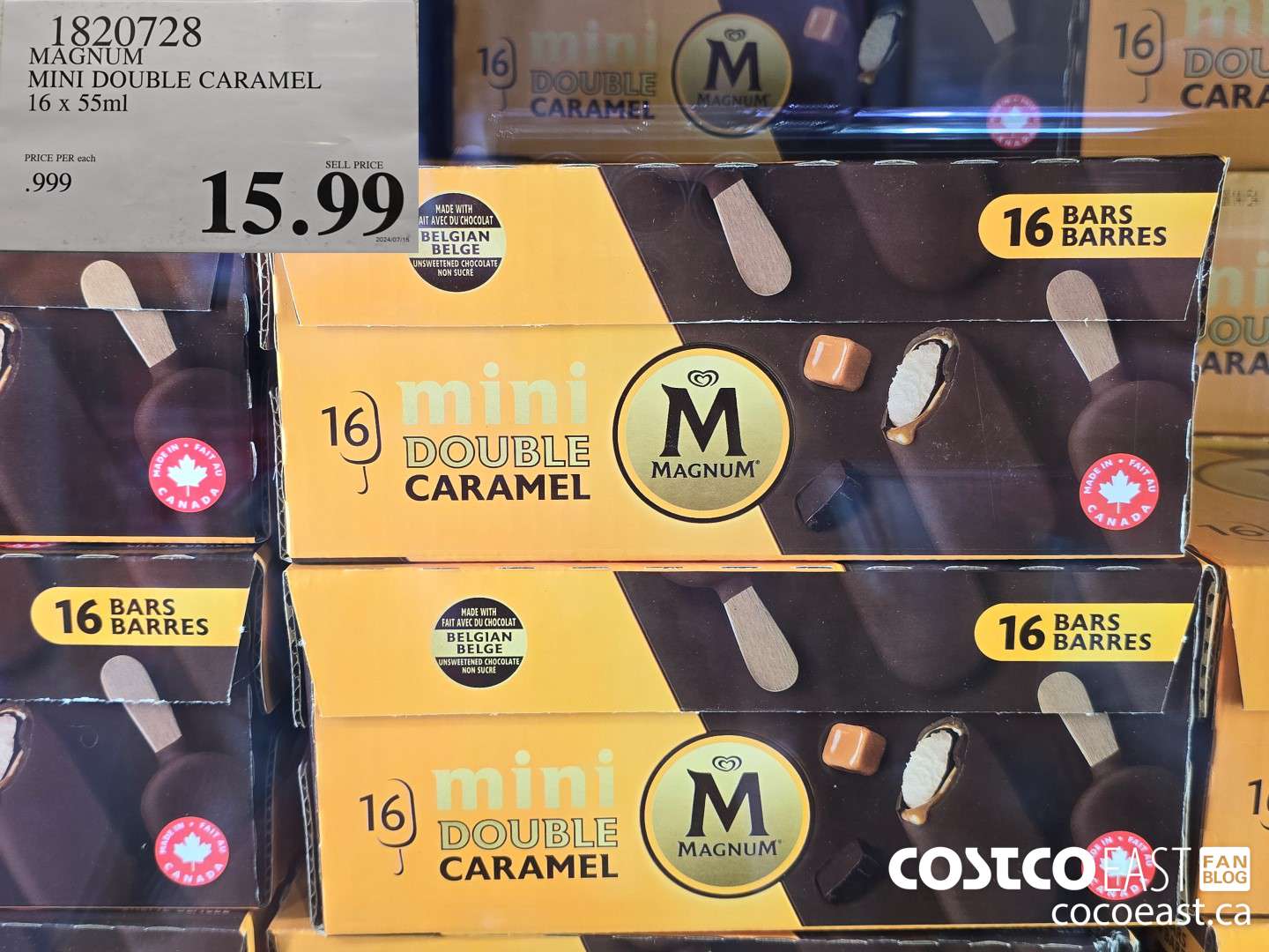 1820728 MAGNUM MINI DOUBLE CARAMEL 16 x 55ml $15.99