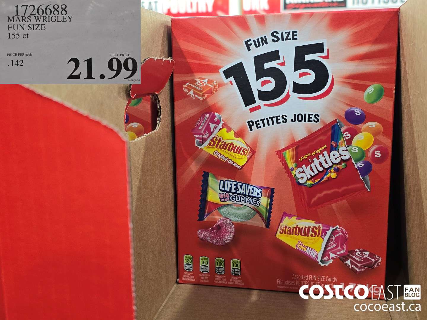 1726688 MARS WRIGLEY FUN SIZE 155 CT $21.99