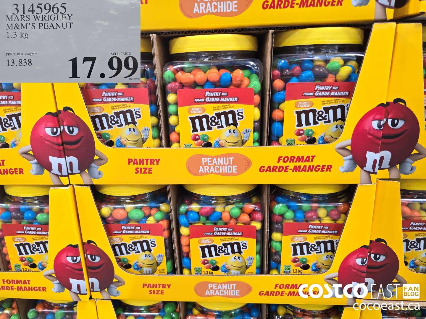 3145965 MARS WRIGLEY M&M'S PEANUT 1.3 KG $17.99