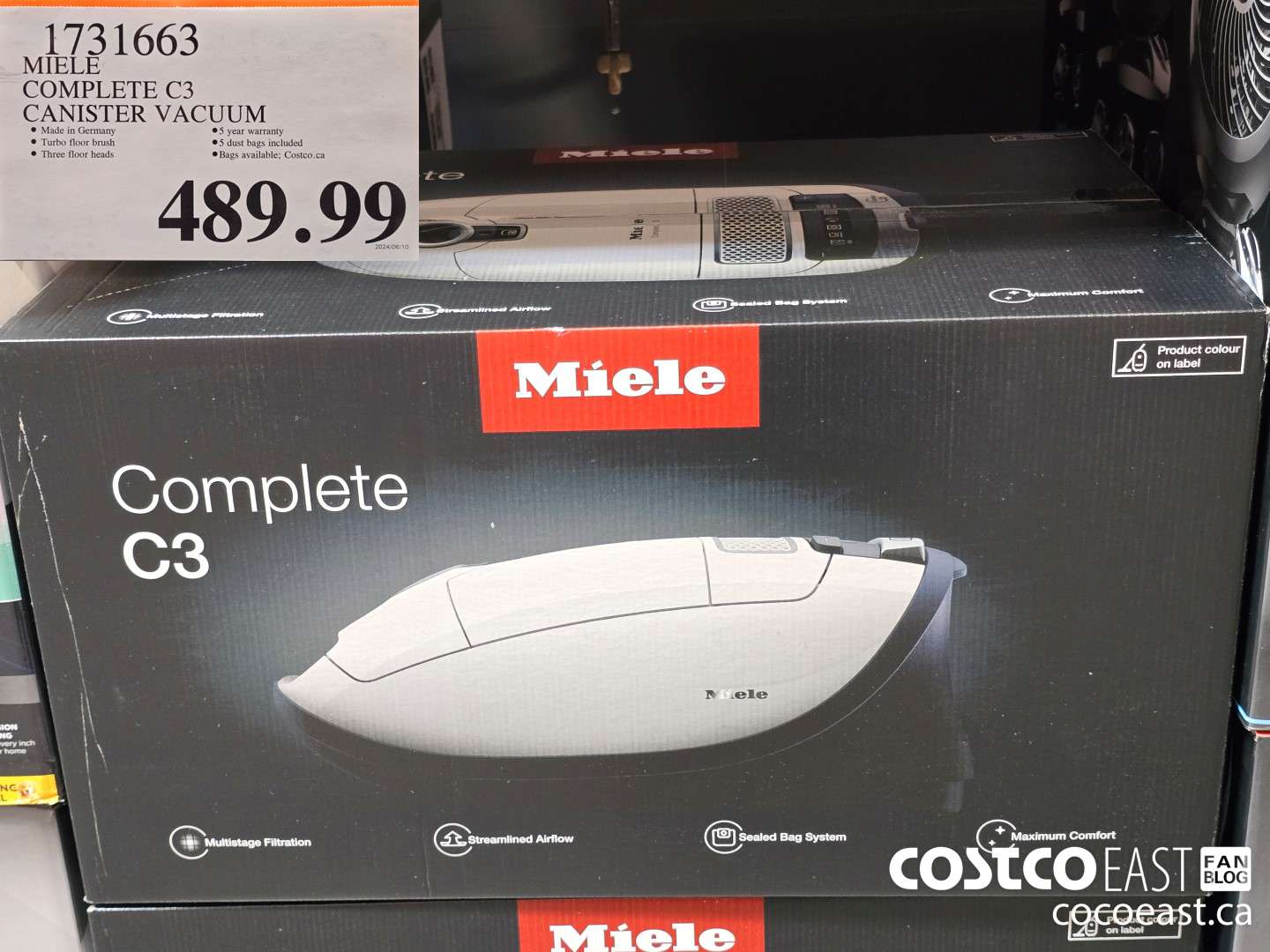 1731663 MIELE COMPLETE C3 CANISTER VACUUM $489.99