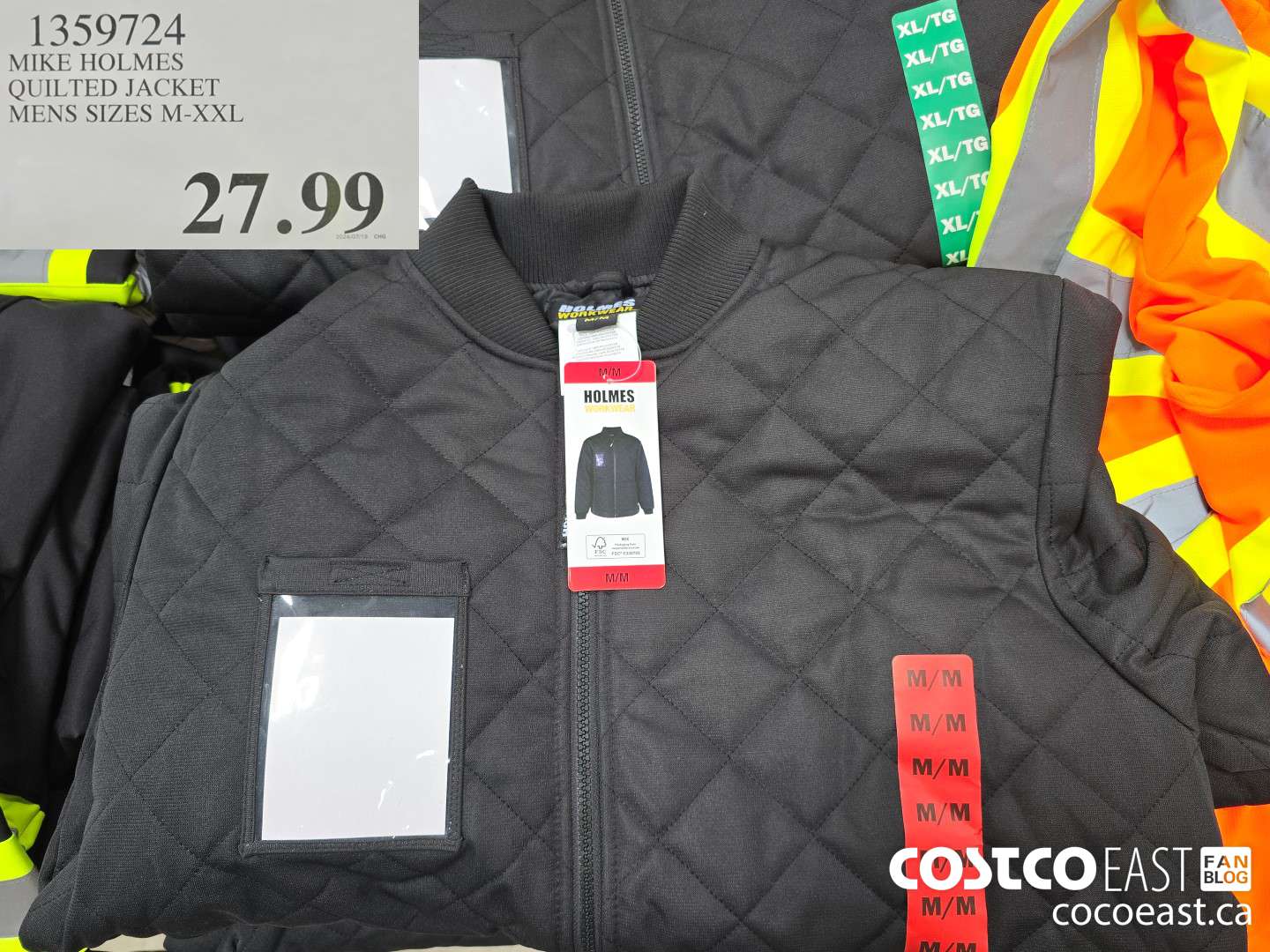 1359724 MIKE HOLMES QUILTED JACKEL MENS SIZES M-XXL $27.99