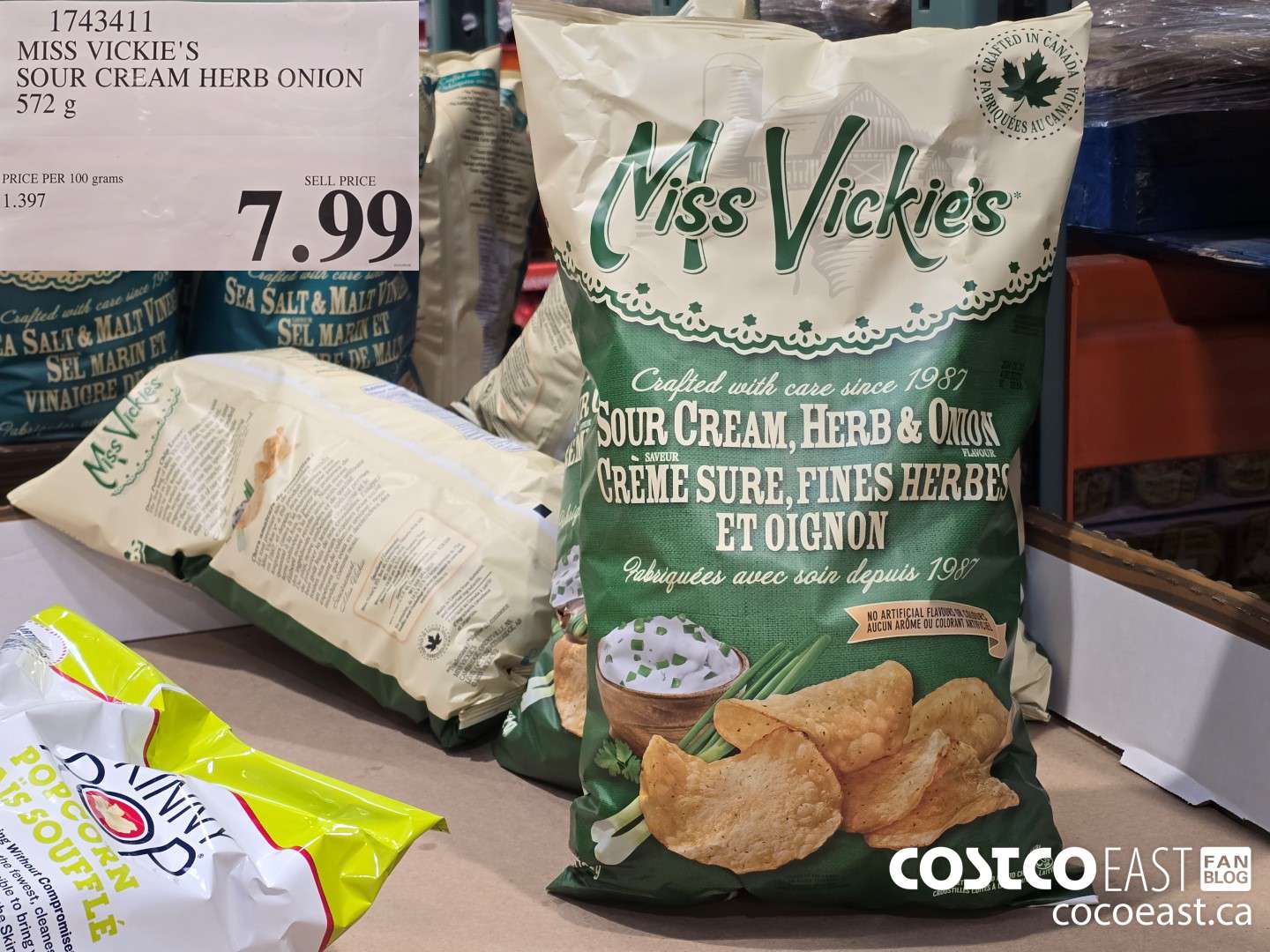 1743411 MISS VICKIES SOUR CREAM HERB ONION 572 G $7.99