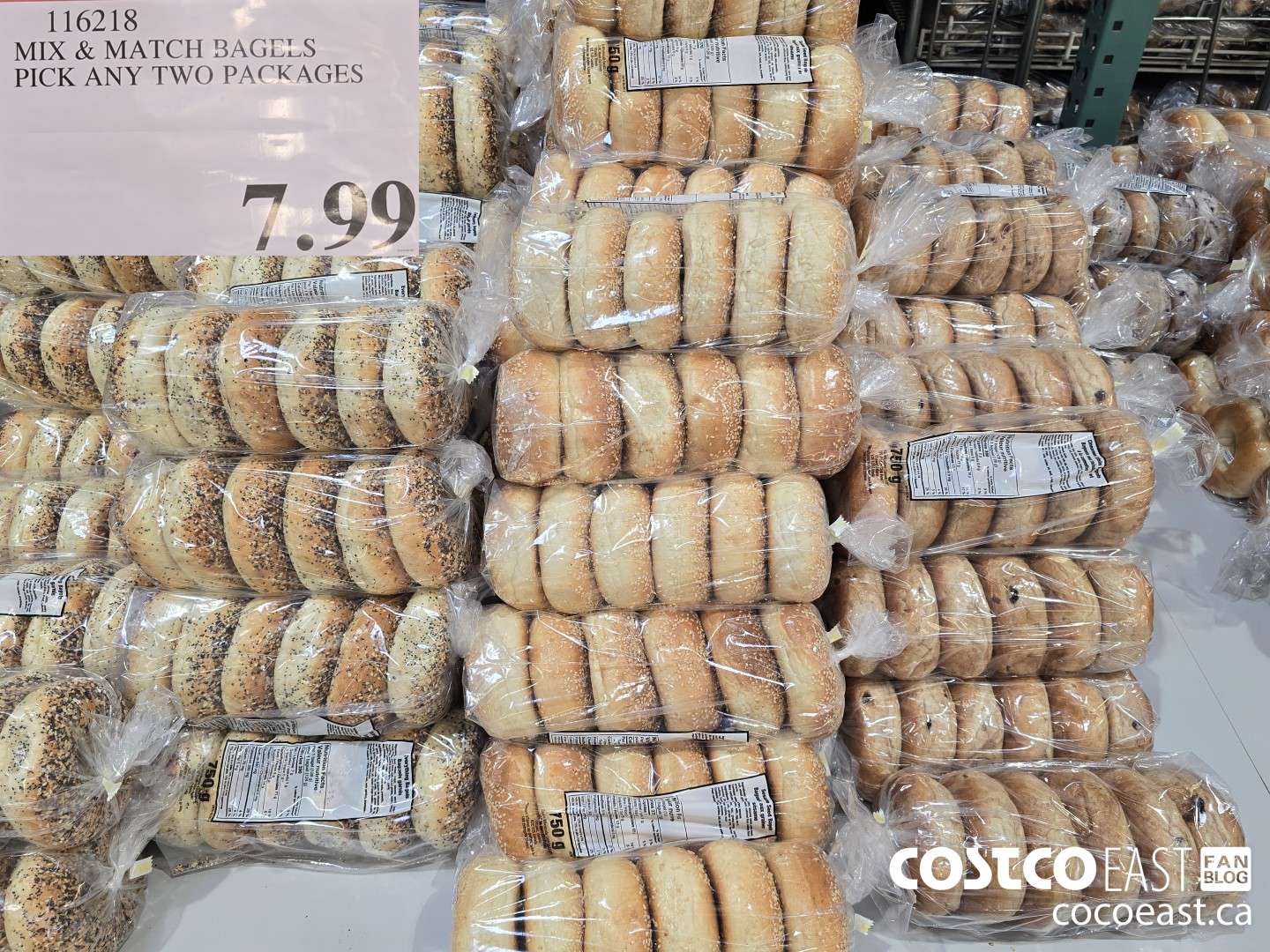116218 MIX & MATCH BAGELS PICK ANY TWO PACKAGES $7.99
