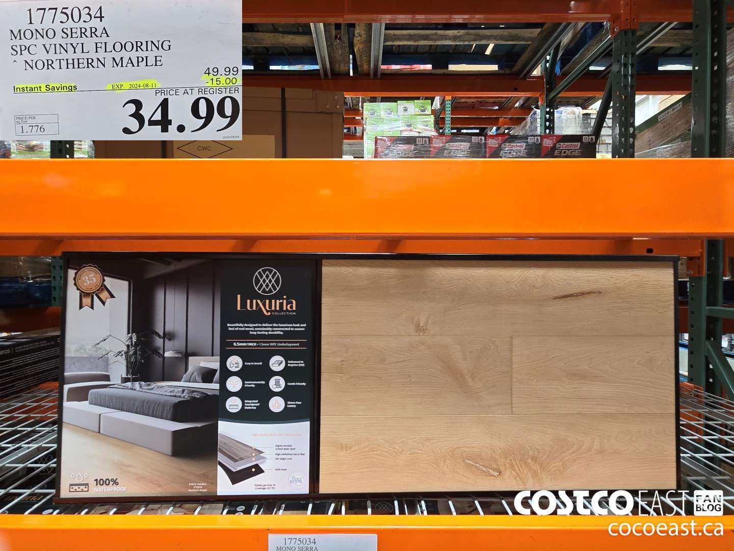 1775034 MONO SERRA SPC VINYL FLOORING NORTHERN MAPLE ($15.00 INSTANT SAVINGS EXPIRES ON 2024-08-11) $34.99