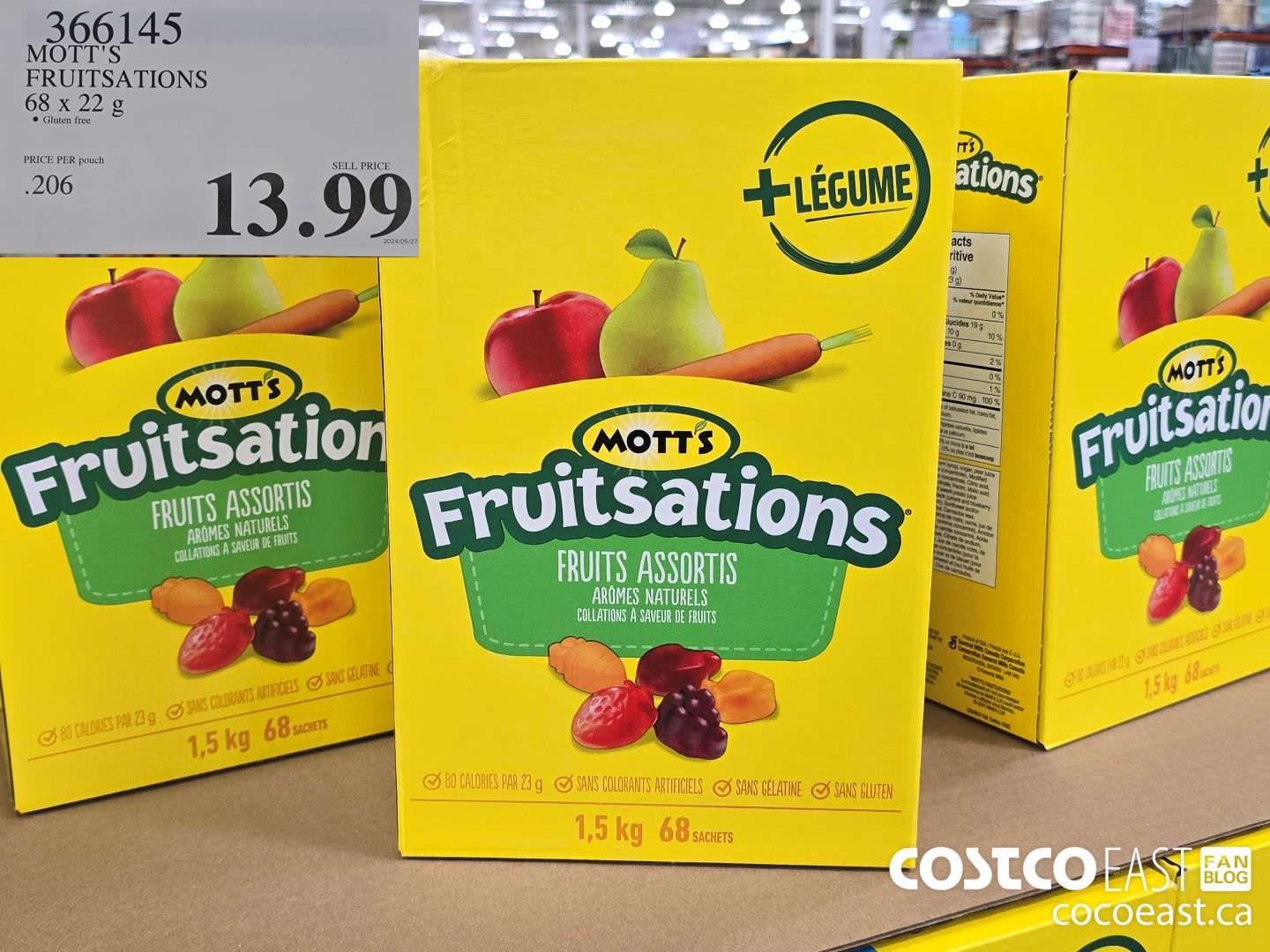 366145 MOTT'S FRUITSATIONS 68 x 22 G $13.99
