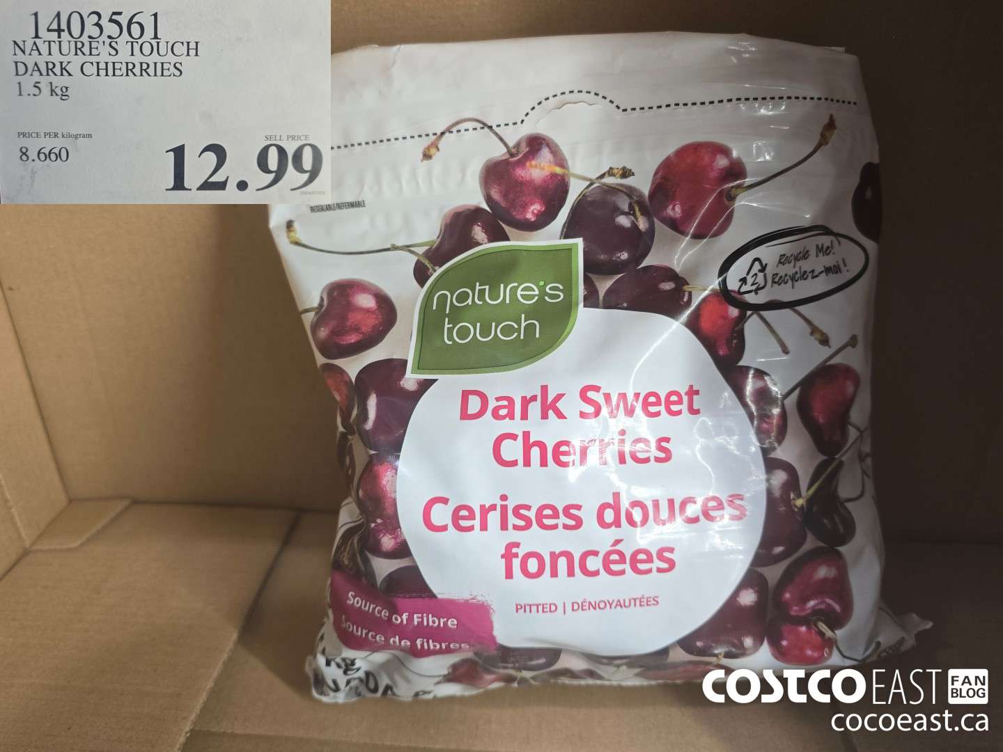 1403561 NATURE'S TOUCH DARK CHERRIES 1.5 kg $12.99