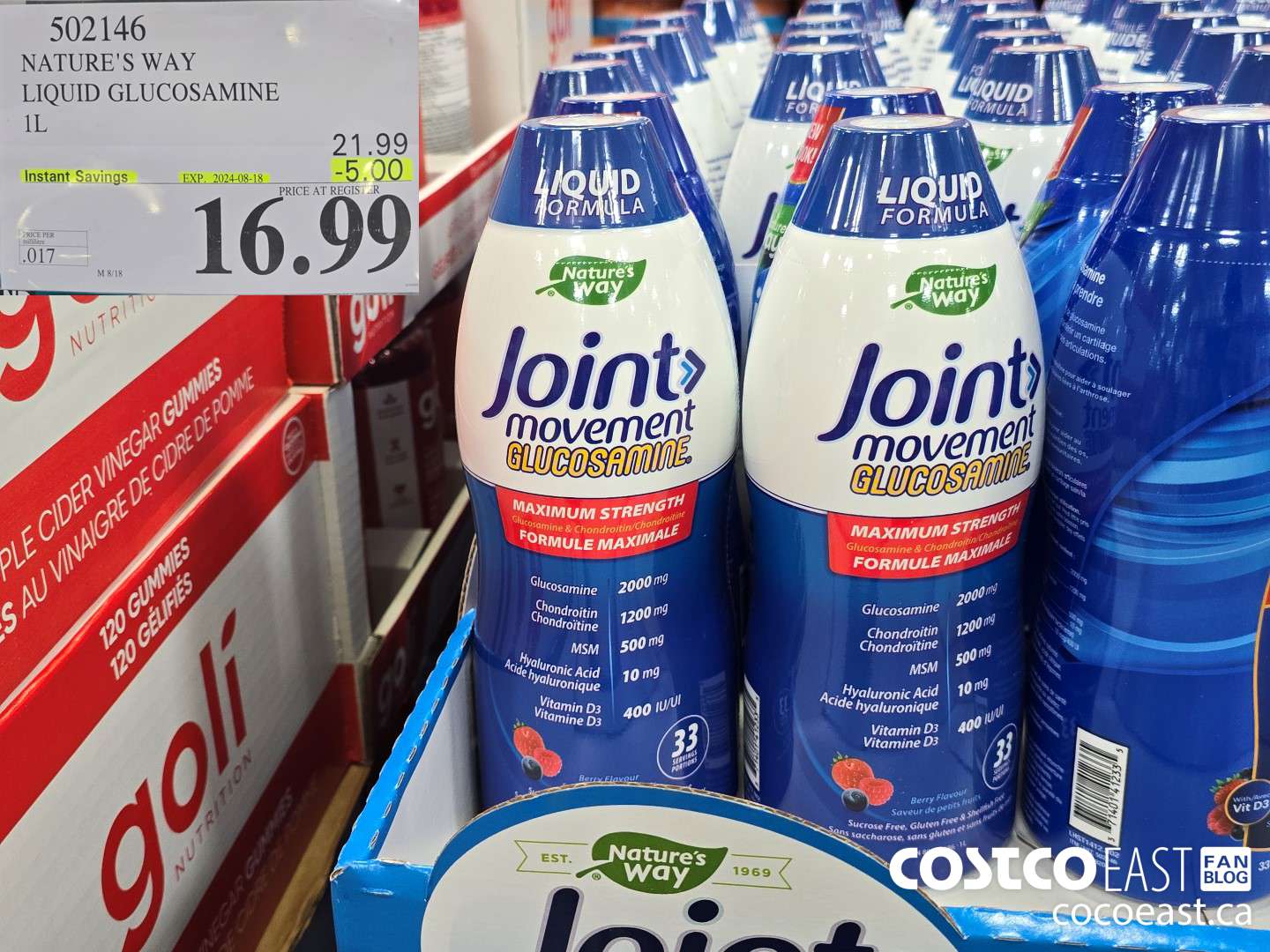 502146 NATURE'S WAY LIQUID GLUCOSAMINE 1L ($5.00 INSTANT SAVINGS EXPIRES ON 2024-08-18) $16.99