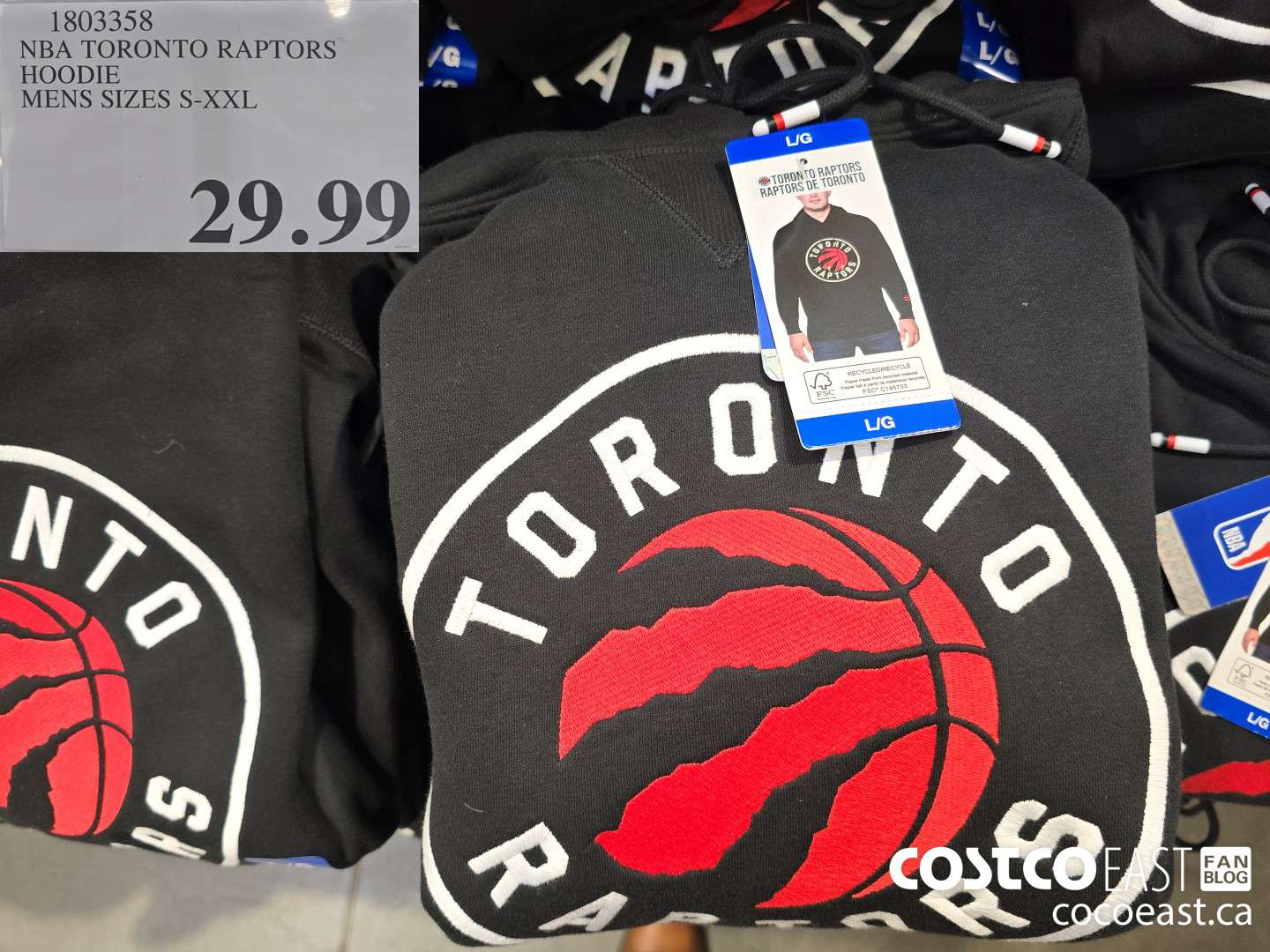 1803358 NBA TORONTO RAPTORS HOODIE MENS SIZES S-XXL $29.99