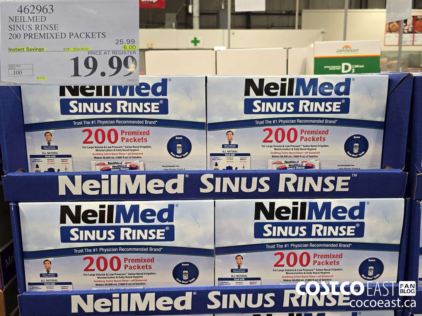 462963 NEILMED SINUS RINSE 200 PREMIXED PACKETS ($6.00 INSTANT SAVINGS EXPIRES ON 2024-09-01) $19.99