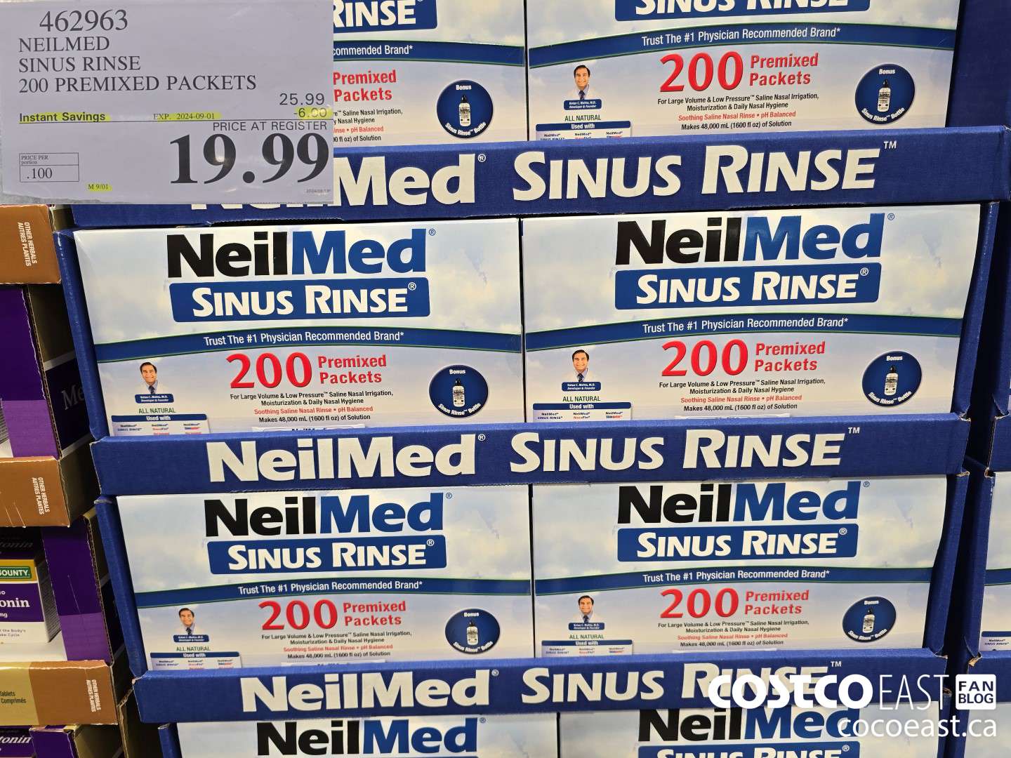 462963 NEILMED SINUS RINSE 200 PREMIXED PACKETS ($6.00 INSTANT SAVINGS EXPIRES ON 2024-09-01) $19.99