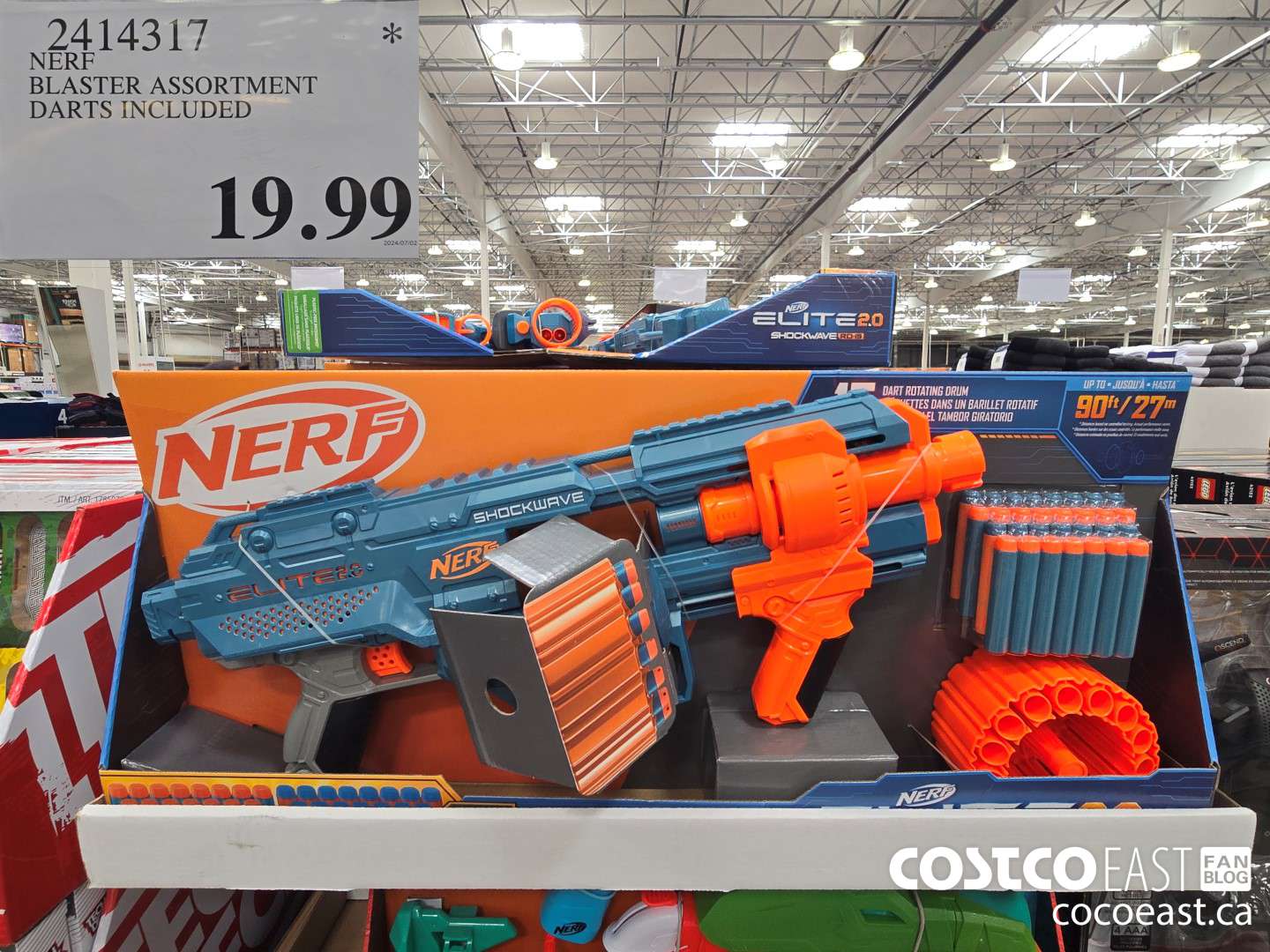 2414317 NERF BLASTER ASSORTMENT DARTS INCLUDED $19.99