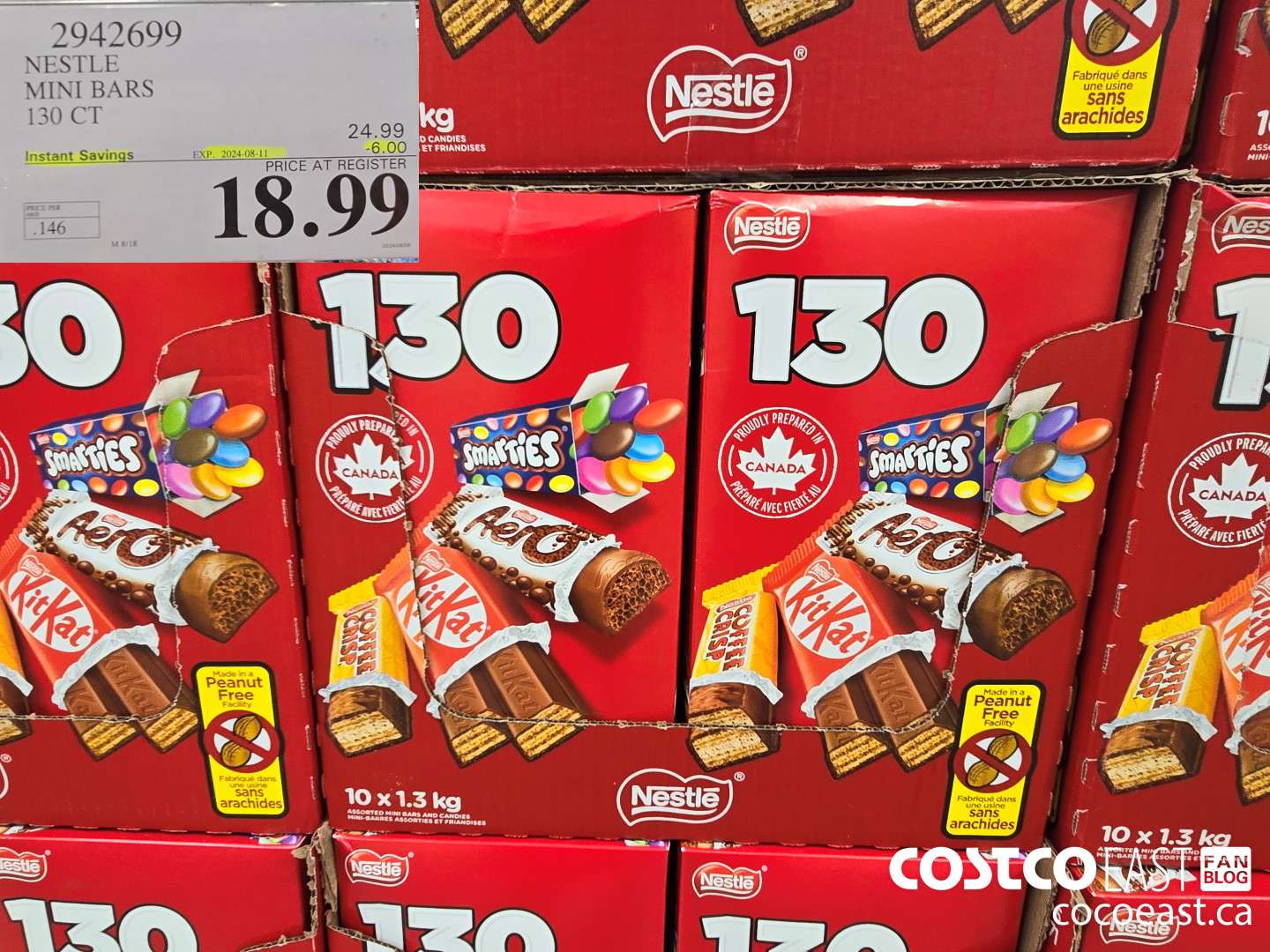 2942699 NESTLE MINI BARS 130 CT ($6.00 INSTANT SAVINGS EXPIRES ON 2024-08-11) $18.99